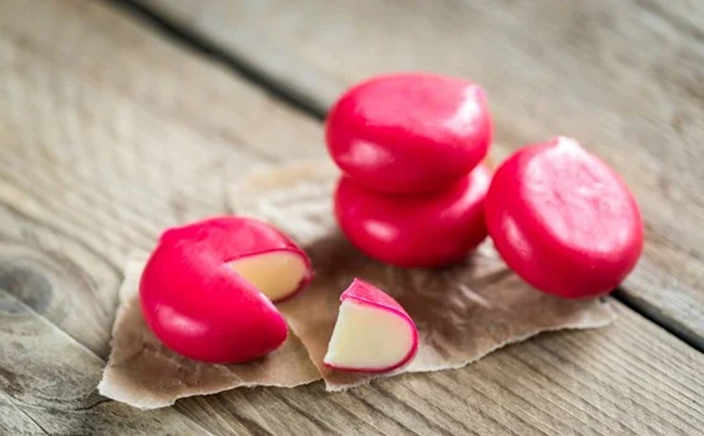 Babybel Edams on a table