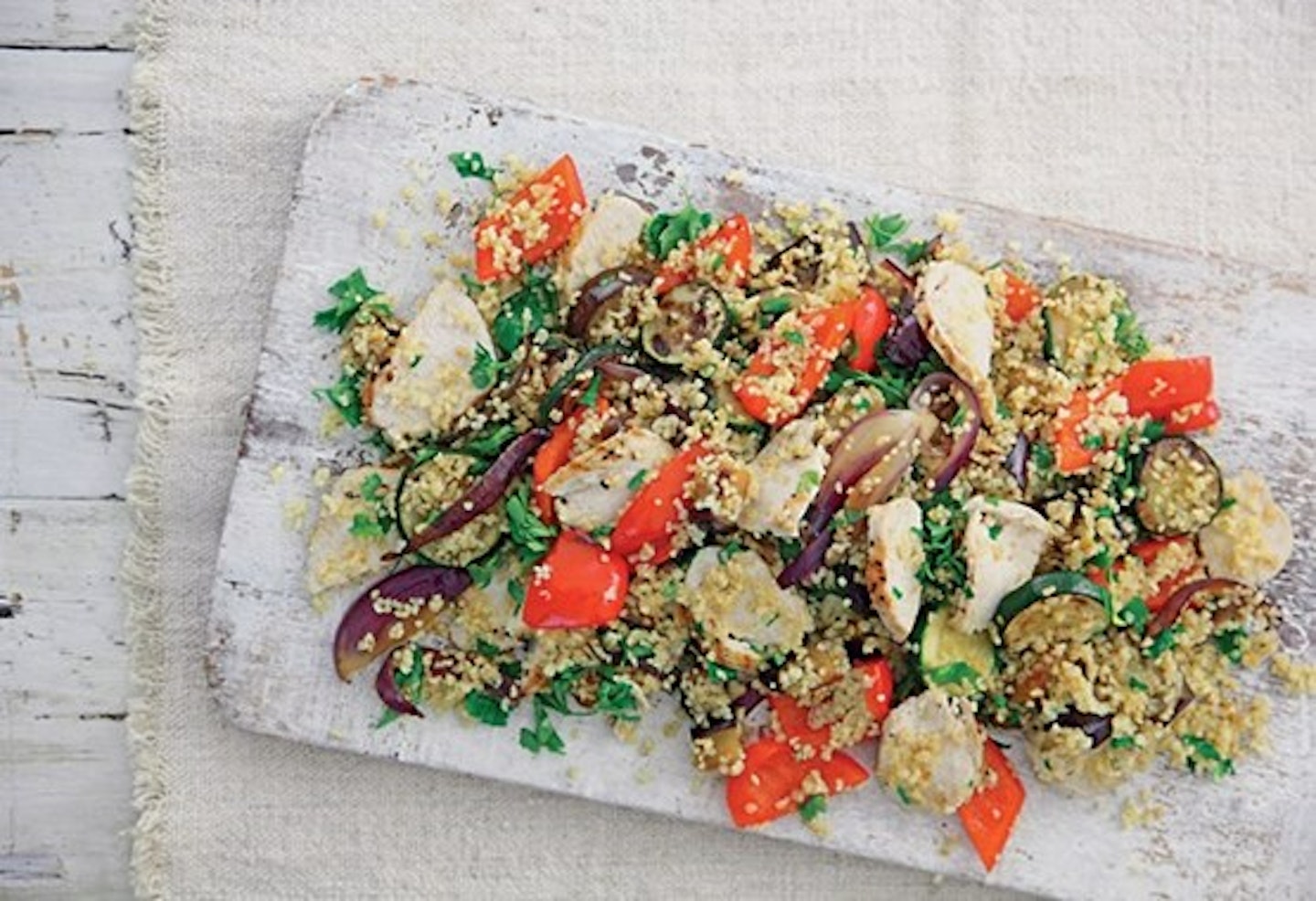 Warm Chicken Bulgar Wheat Salad