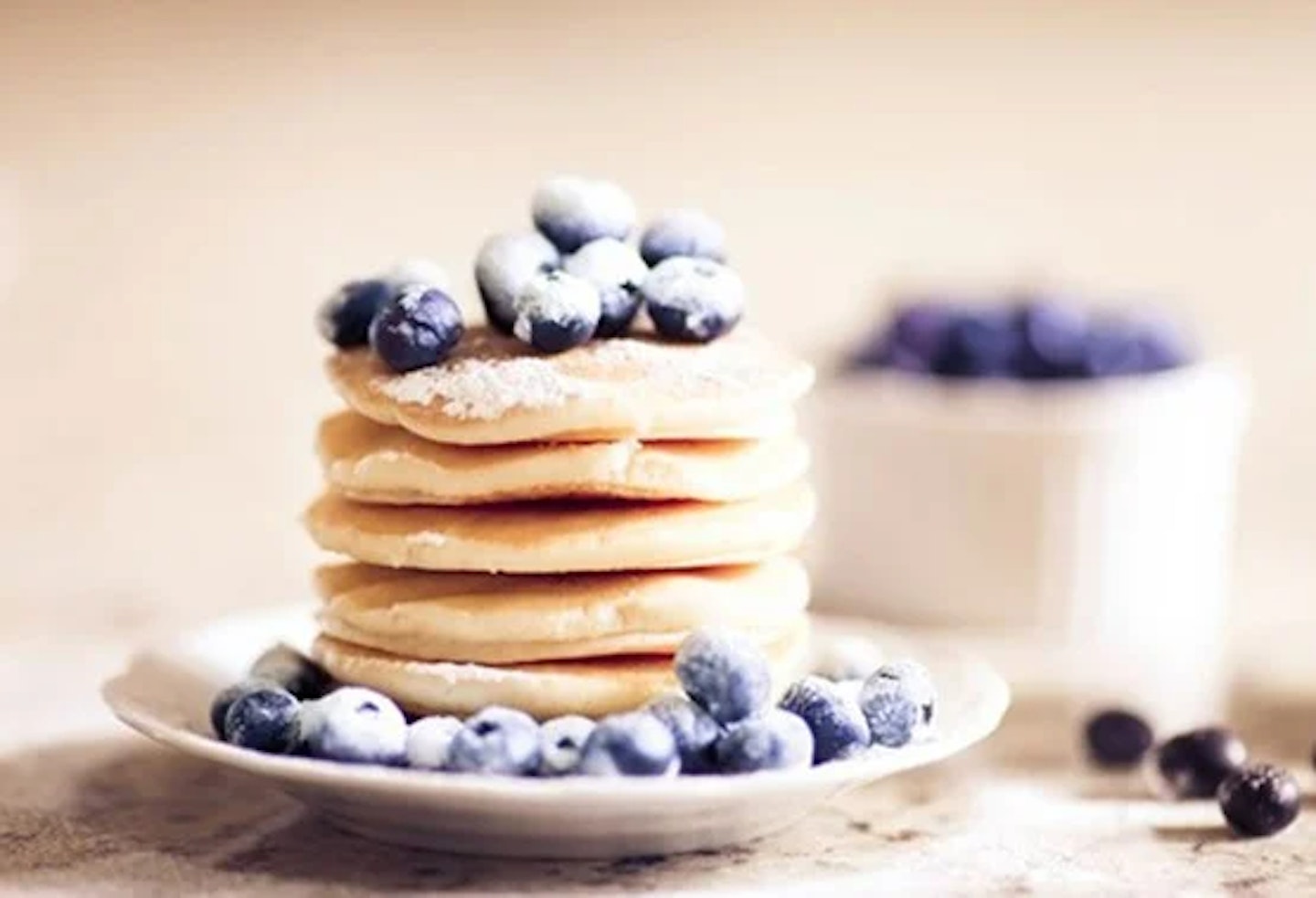 Wholewheat pancakes with blueberries