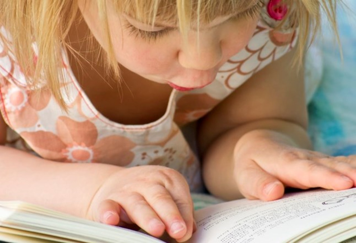 child reading a book