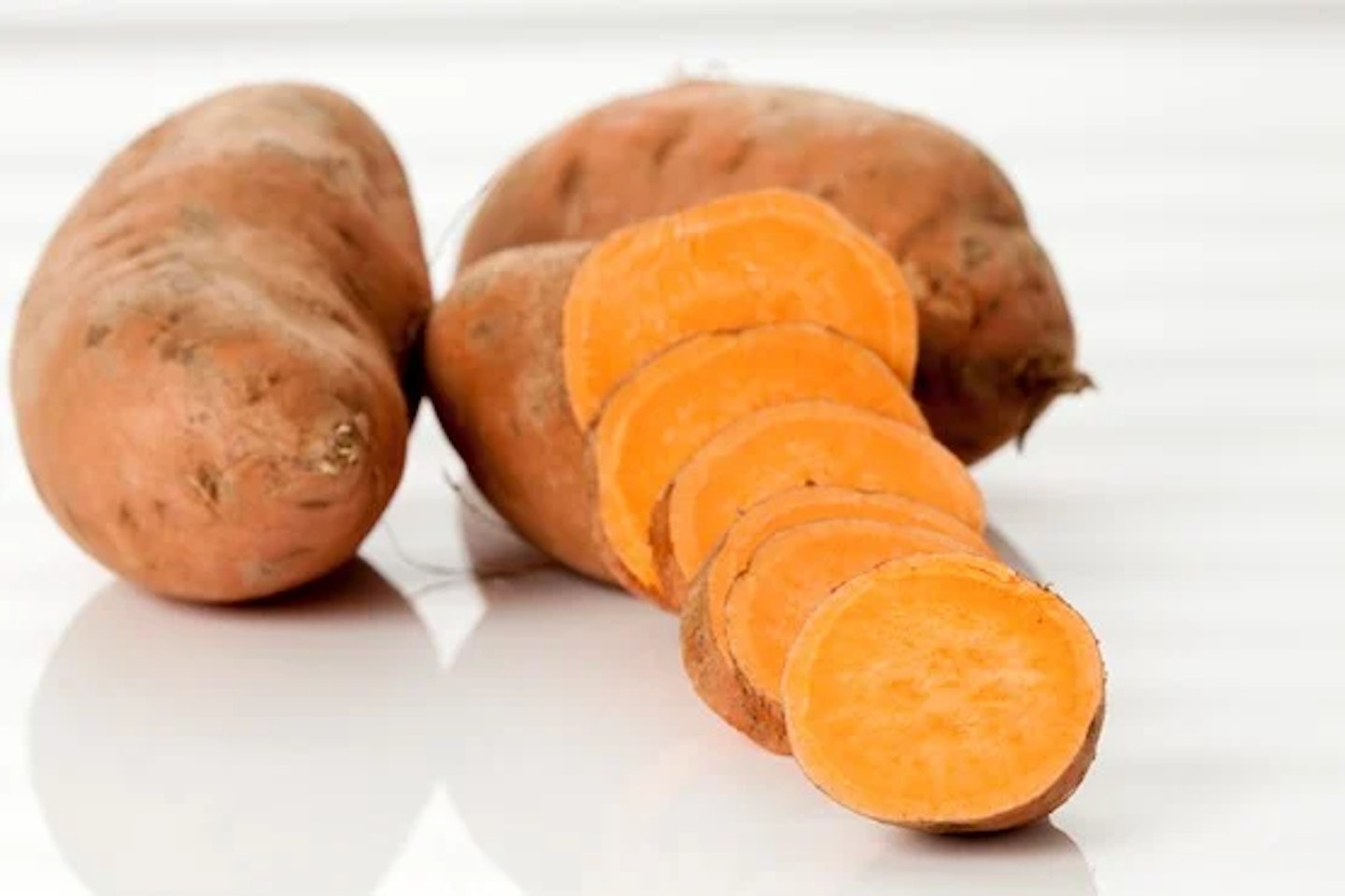 sliced sweet potato