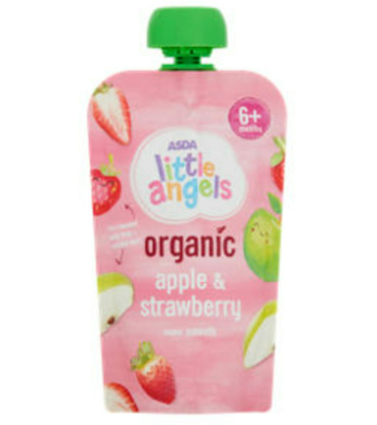 ASDA Little Angels Organic Squeezy Fruit Pouch Apple & Strawberry