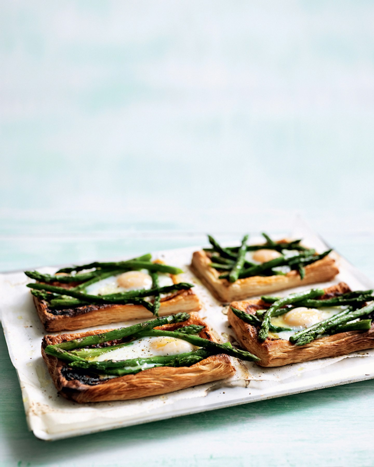 Asparagus and egg pastries