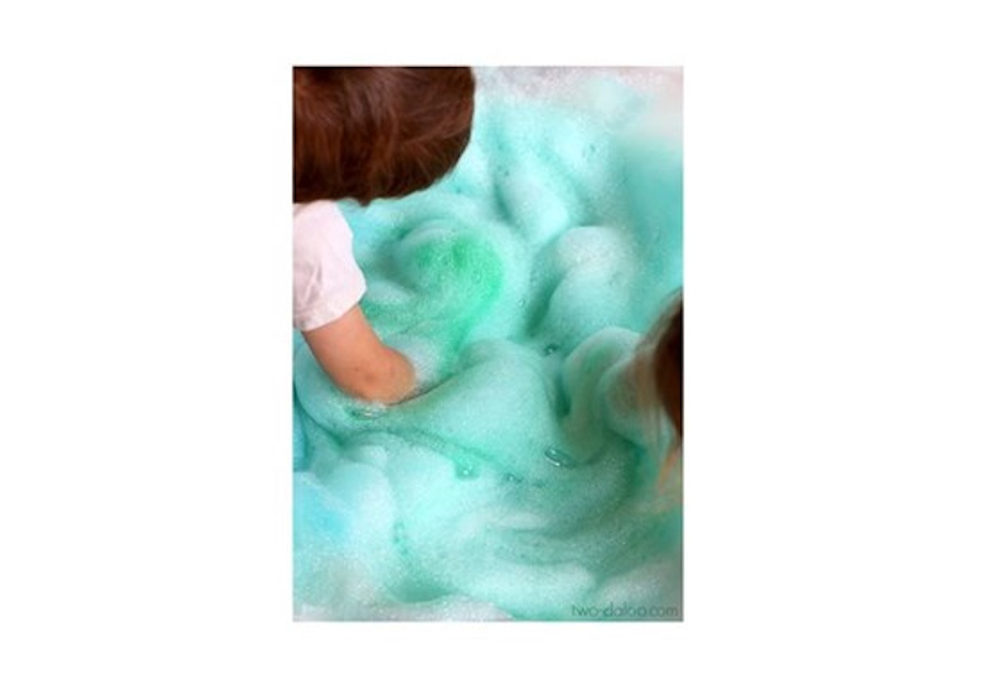 green foam in bath