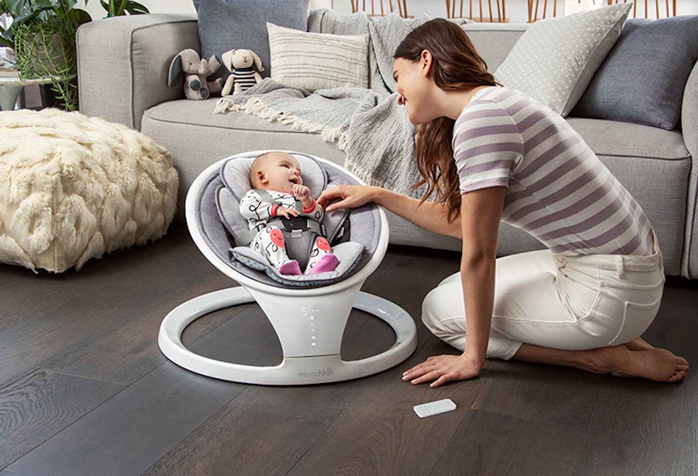 Baby Swing with Baby Bloom Mobile