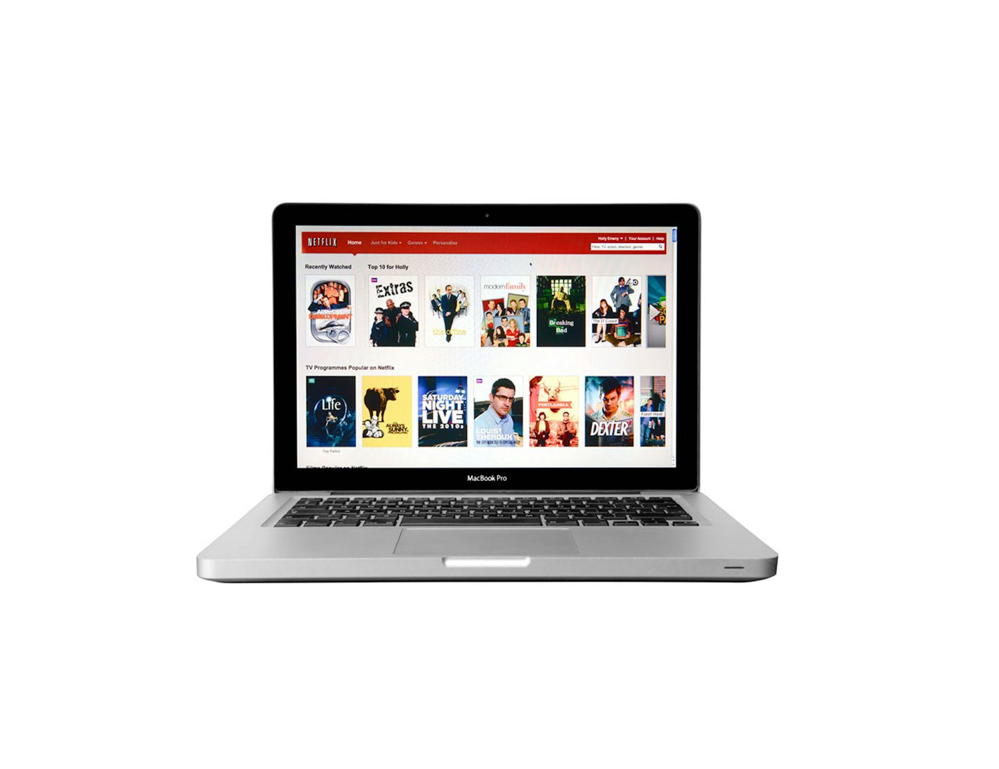 Netflix on Mac laptop