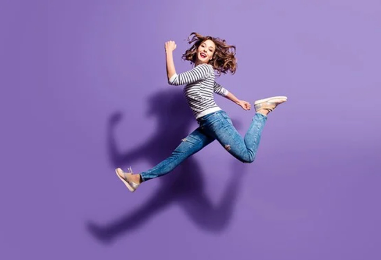 woman jumping