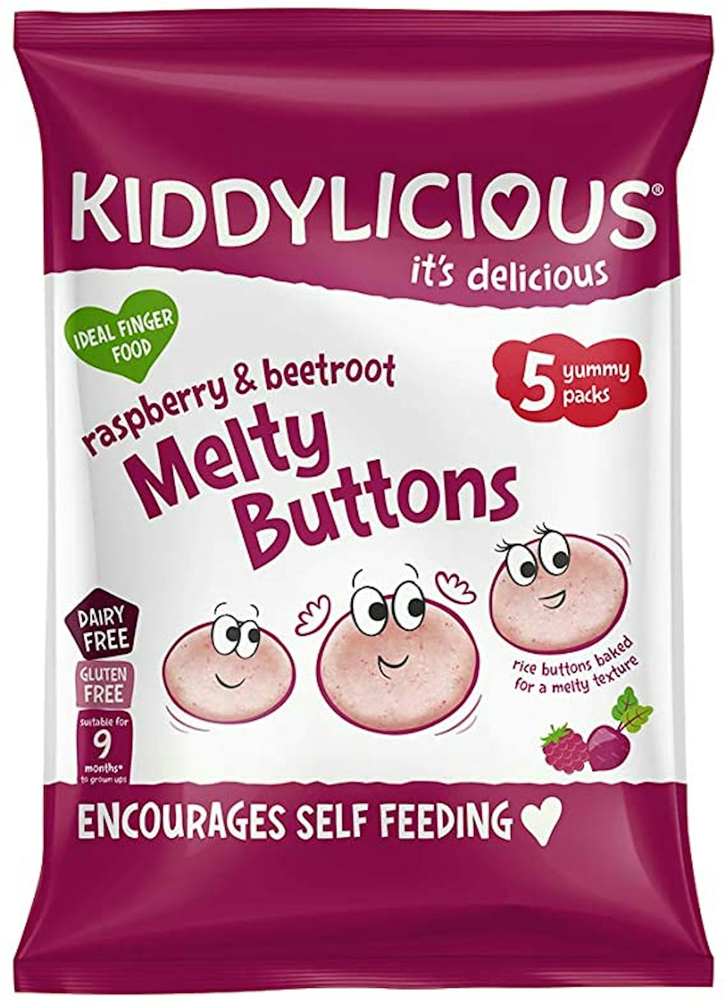 Kiddylicious Raspberry & Beetroot Melty Buttons