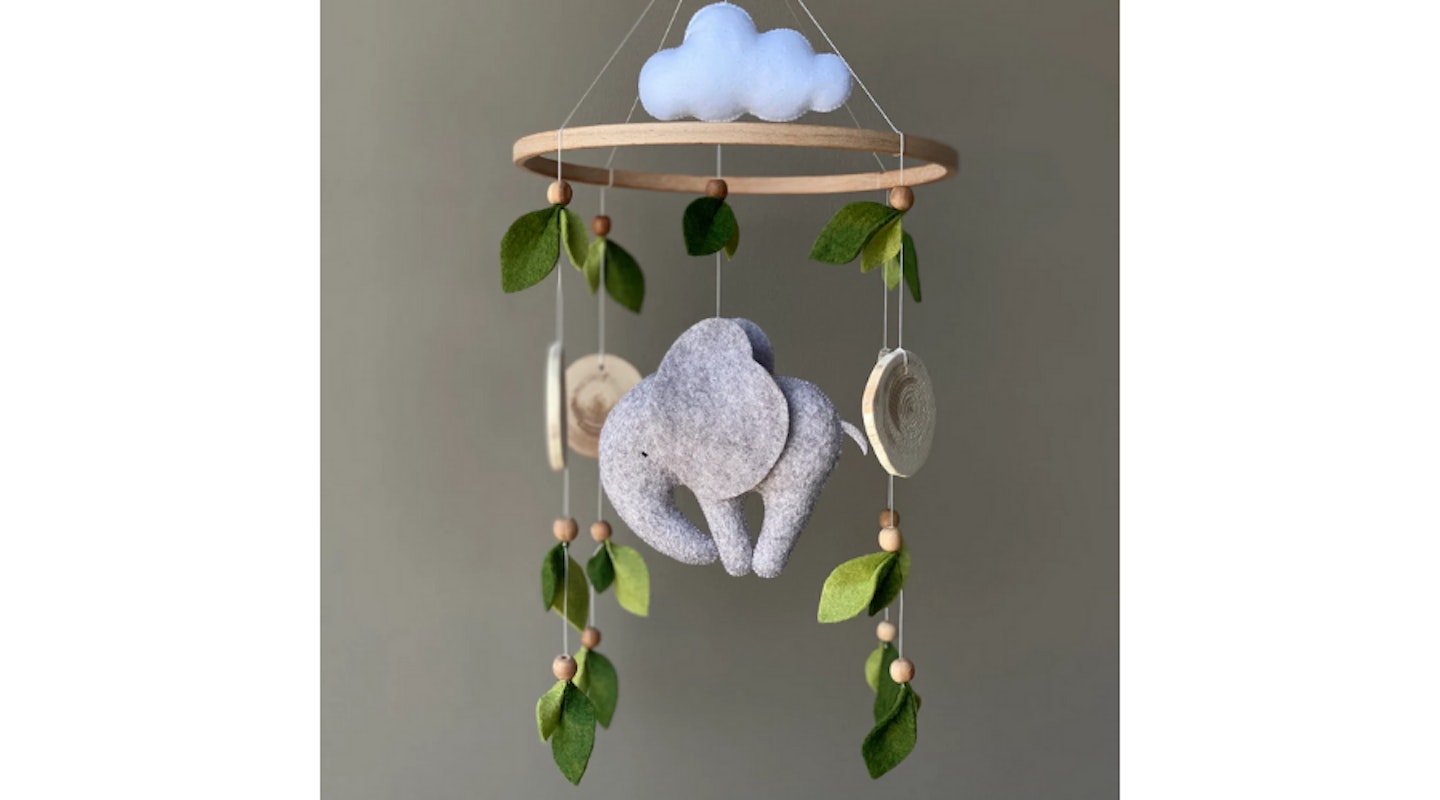 Baby Mobile Neutral Elephant Nursery Decor