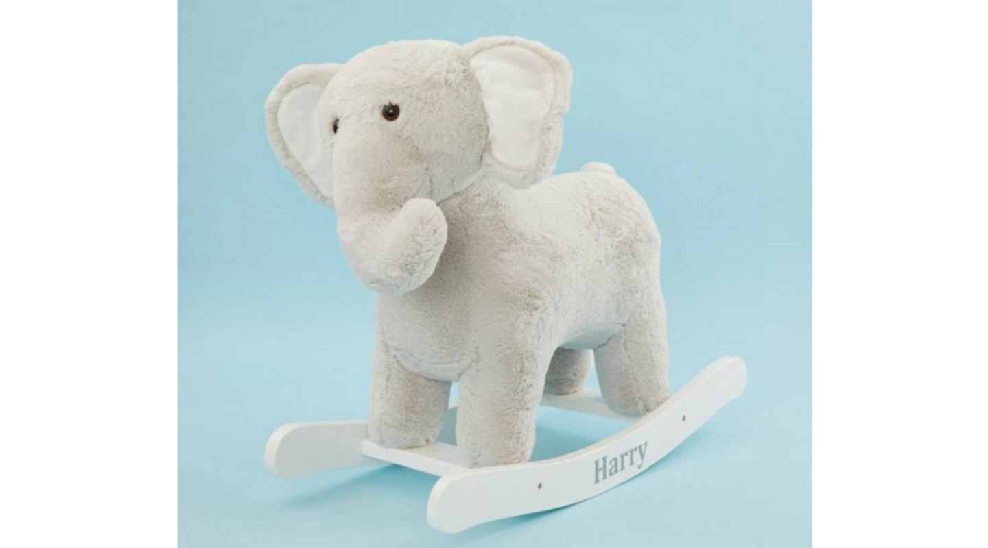 Personalised Grey Elephant Rocker Toy