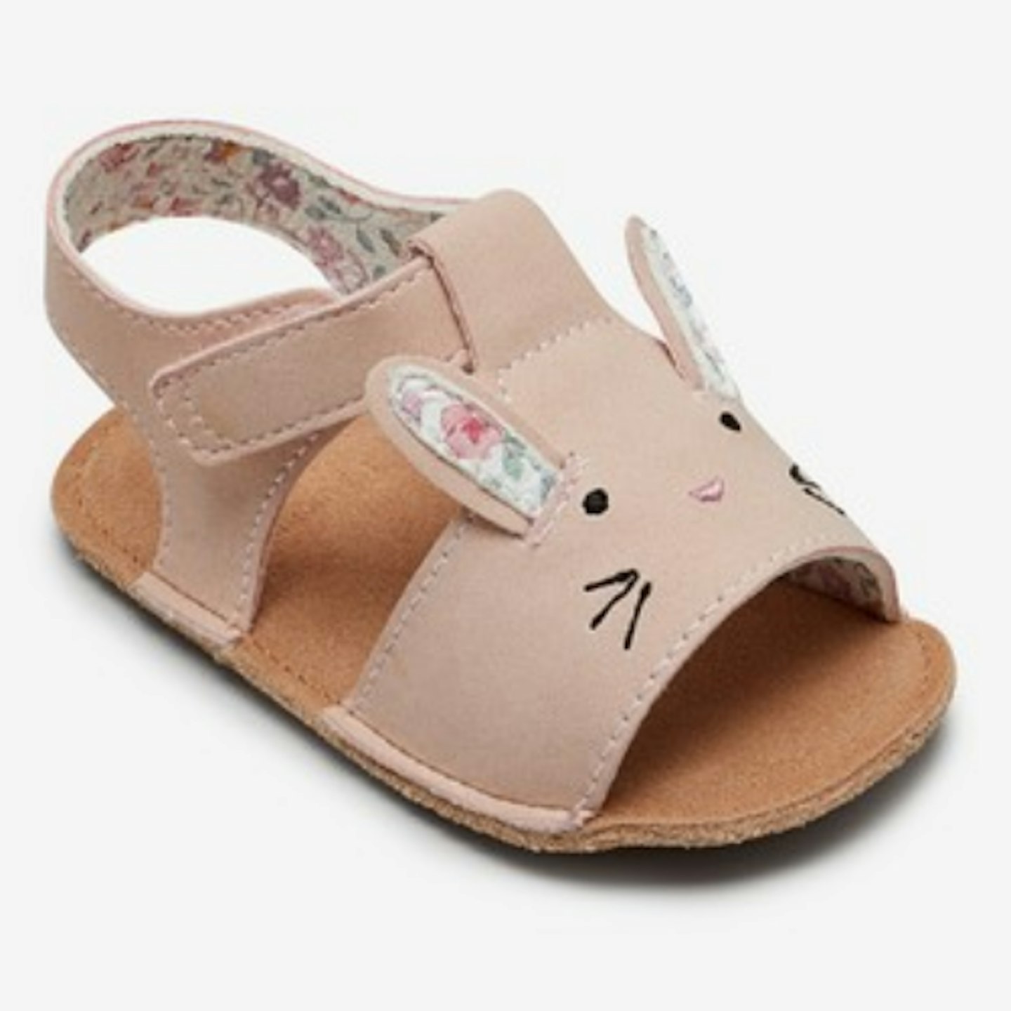 Pink Bunny Pram Sandals (0-18mths)