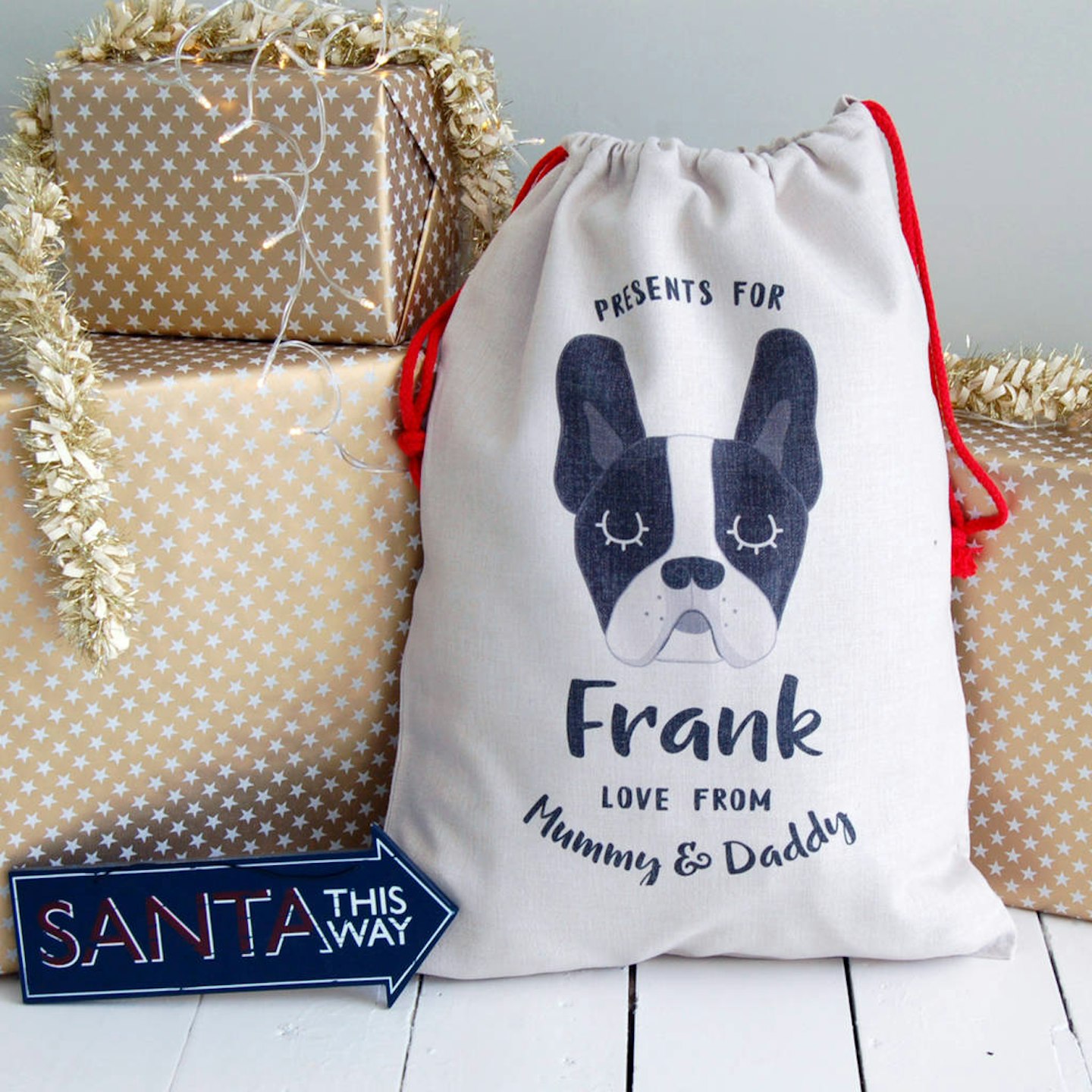 Dog Christmas Present Sack