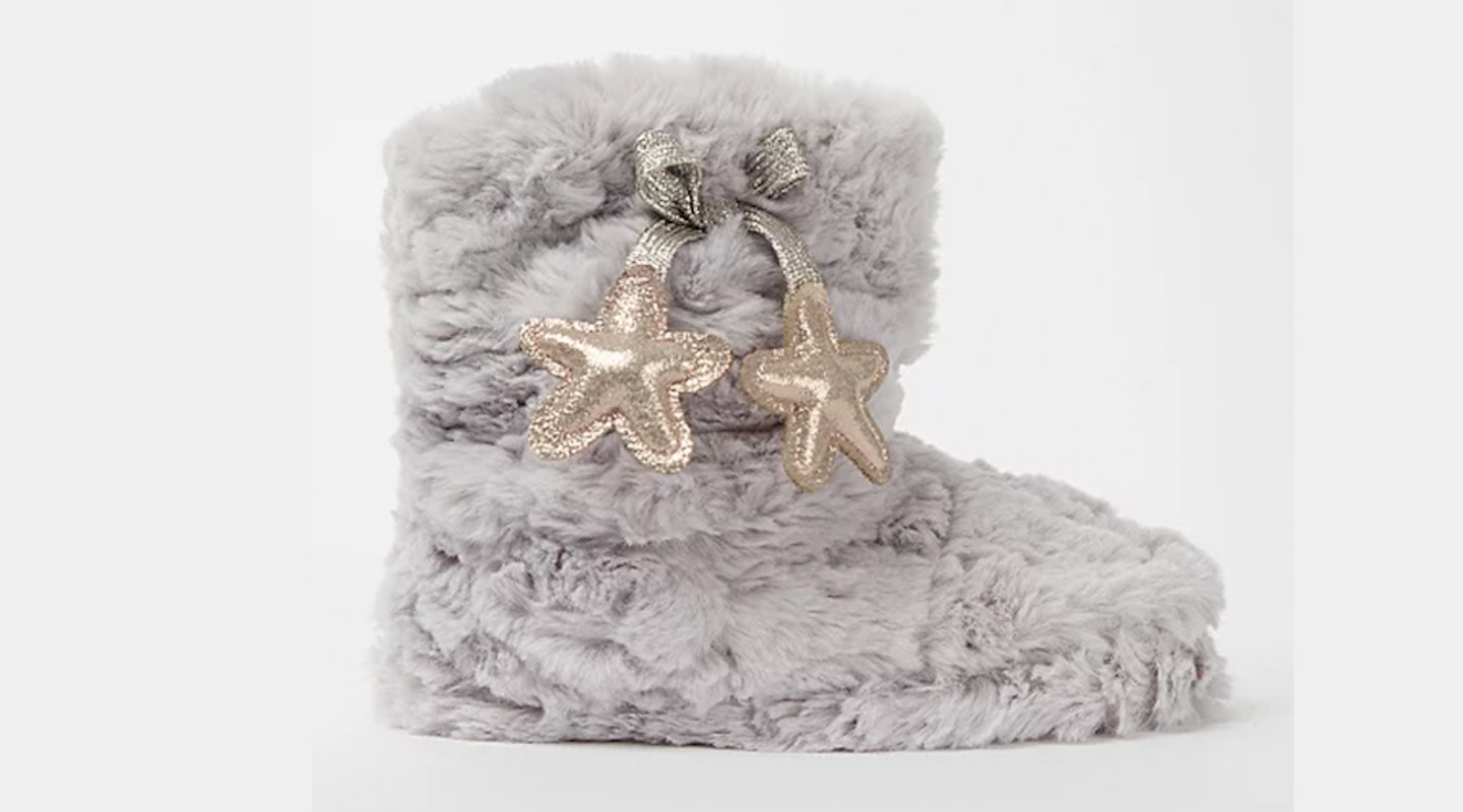Best Kids' slippers: ASDA Grey Faux Fur Boot Slippers