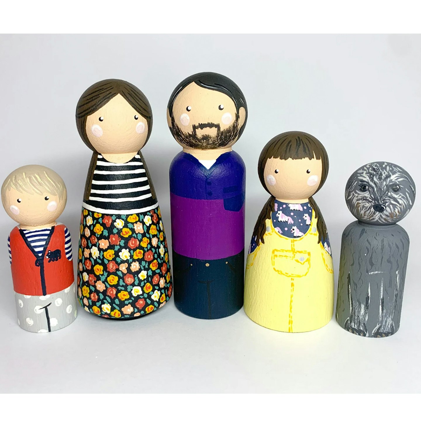 Custom Family peg dolls