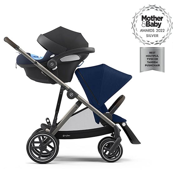 Cybex double outlet pram