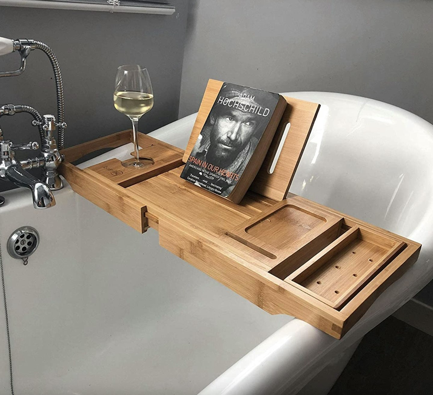 bathbü Premium 100% Bamboo Bath Tray