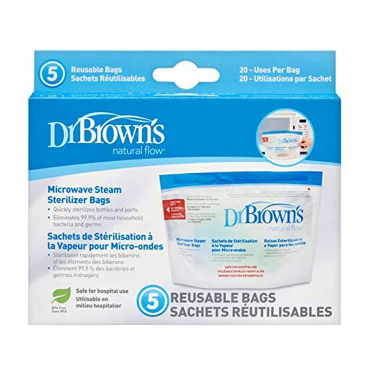 Dr.-Browns5-Count-Pack-of-1White-Option-Microwave-Steam-Sterilizer