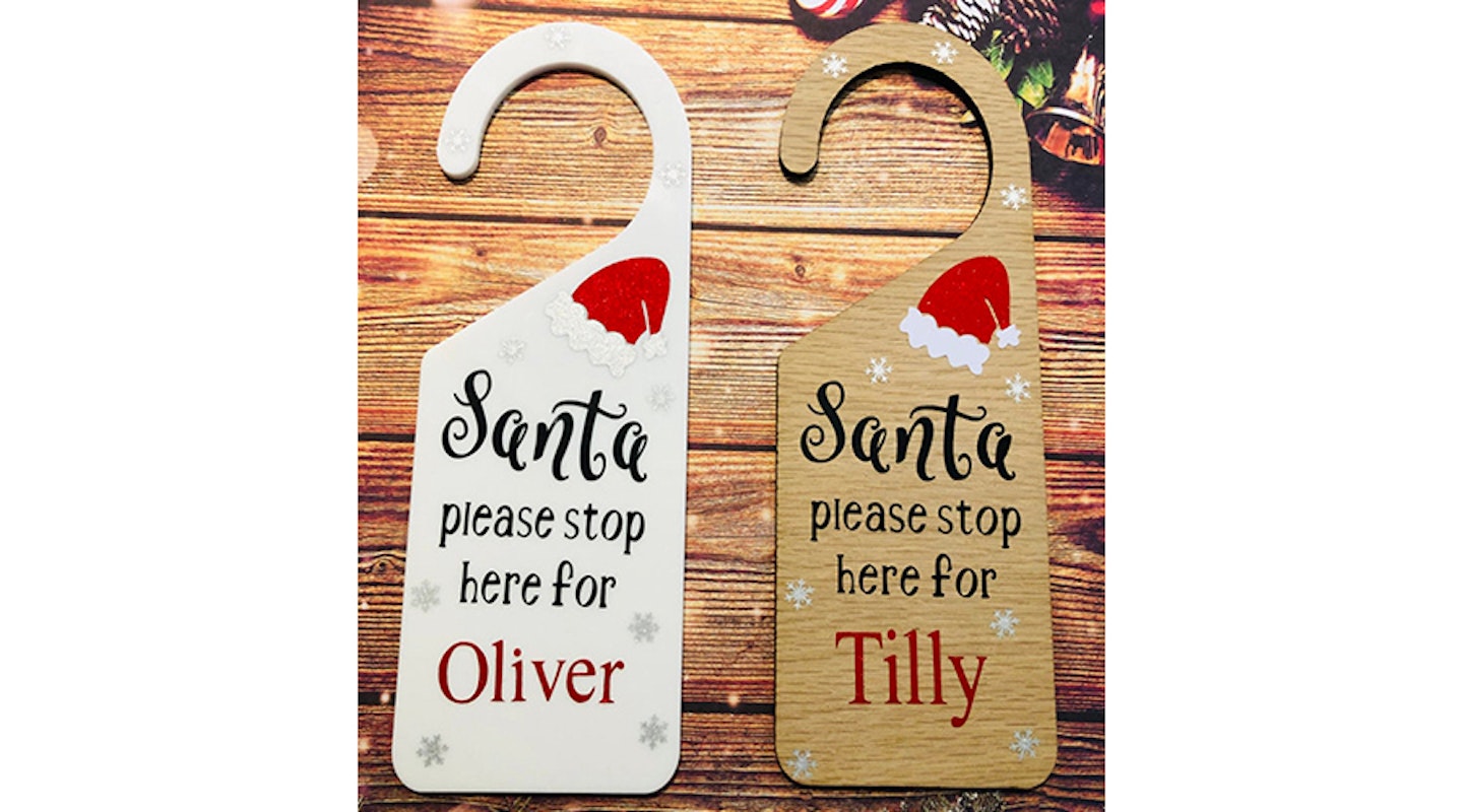 Etsy Santa Stop Here sign