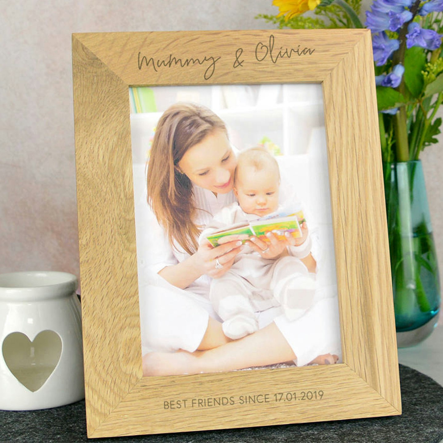 Mummy And Me Personalised Solid Oak Photo Frame