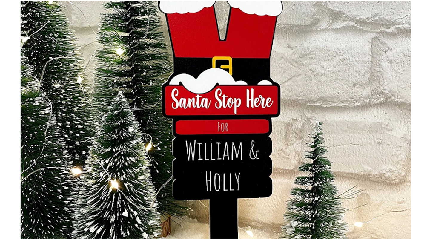 Santa Stop Here sign Etsy