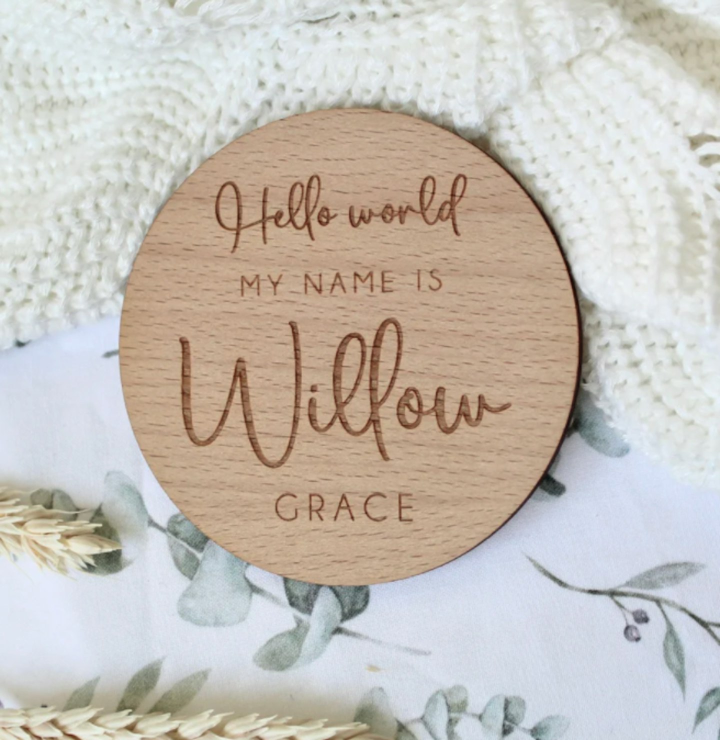 Wooden name plaque