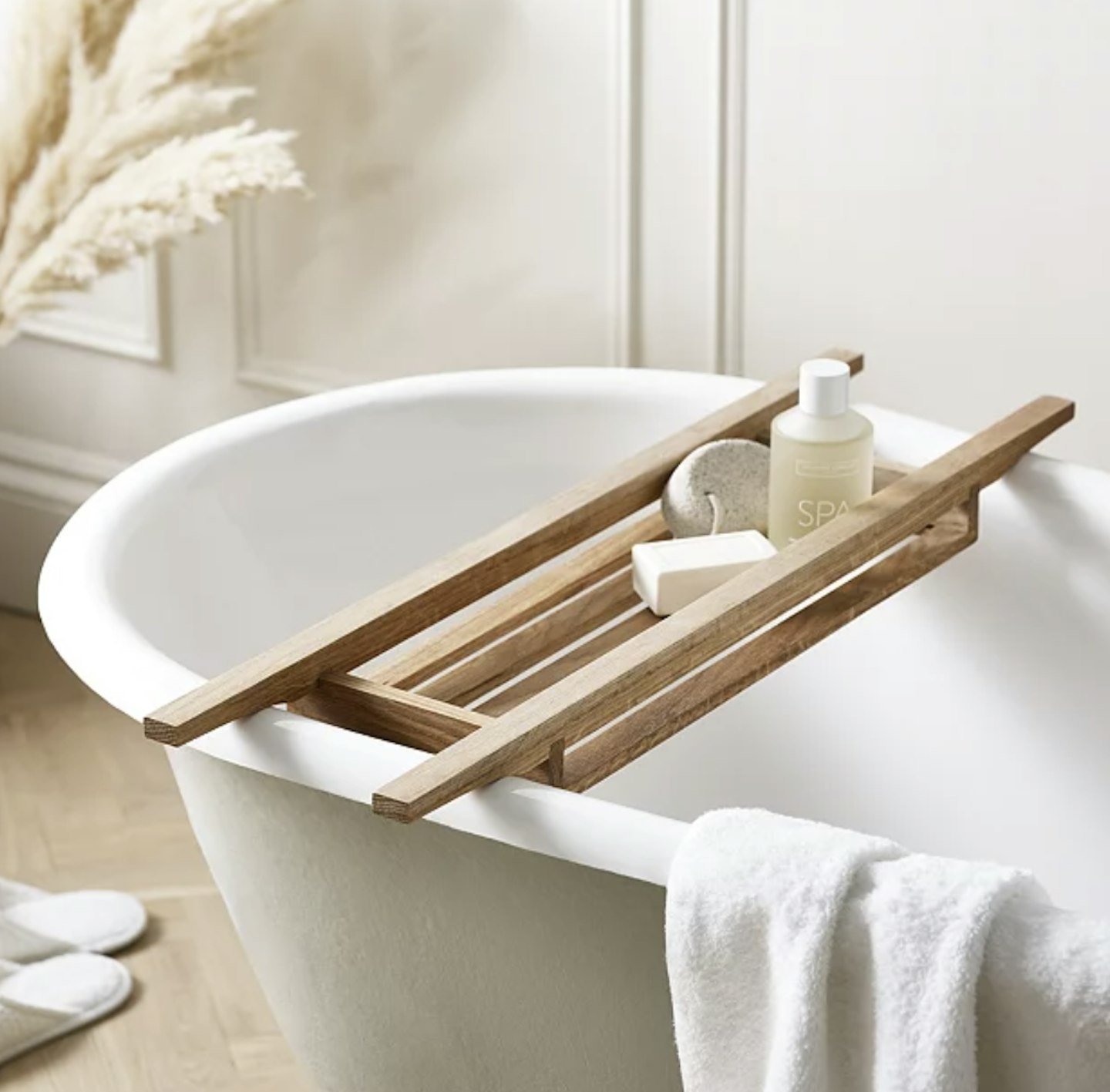 The White Company Wooden Bath Tidy