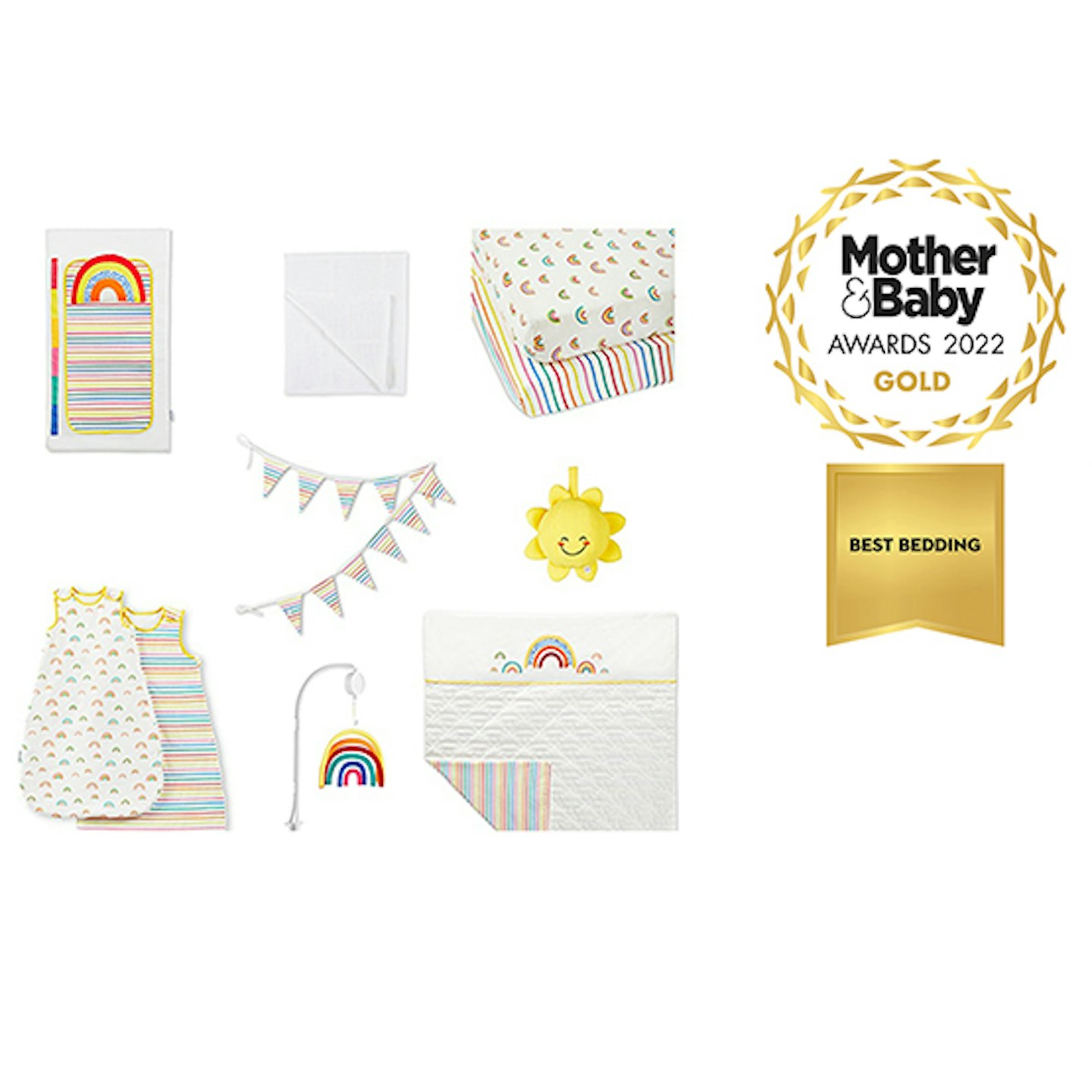 rainbow nursery-set gold product card
