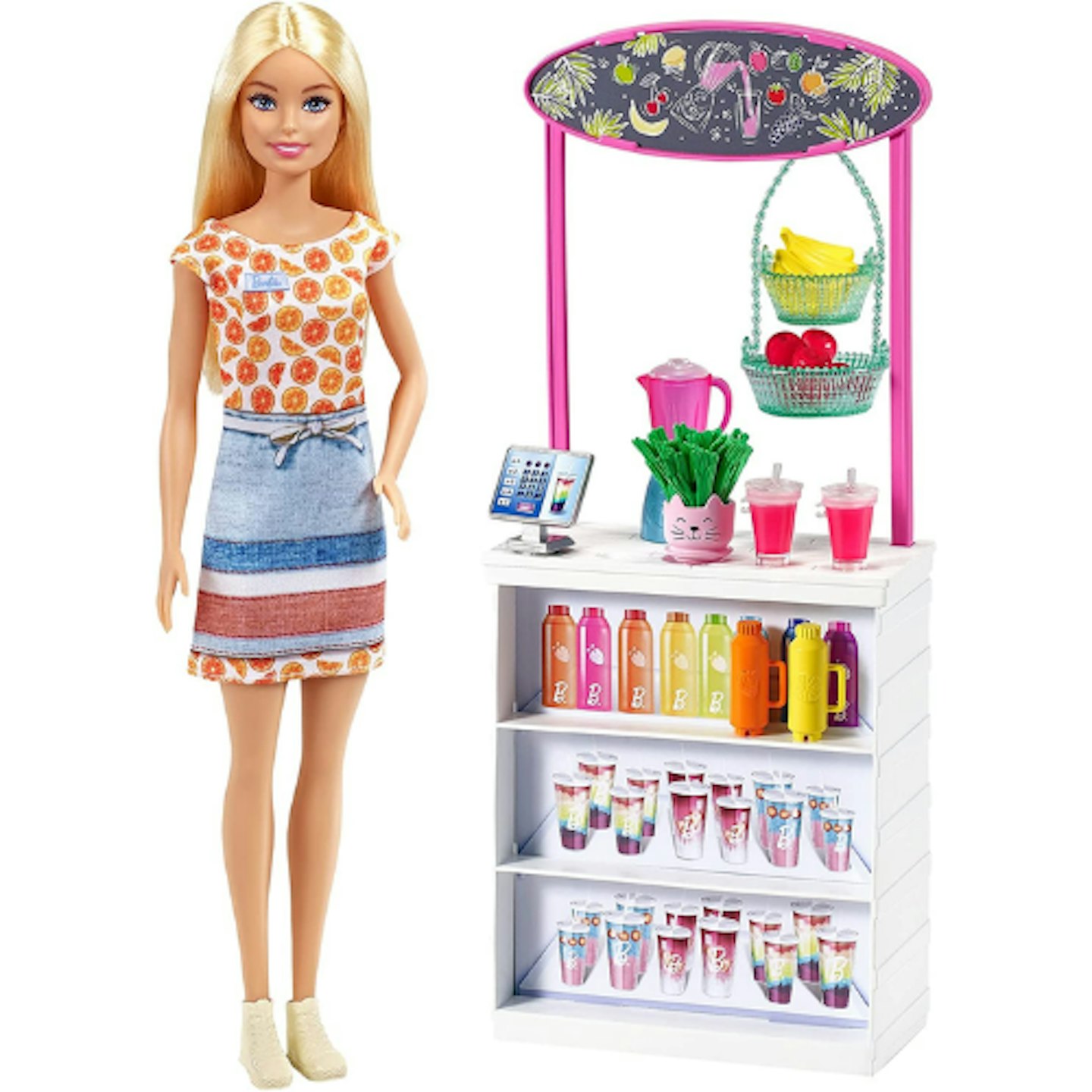 Barbie GRN75​ Smoothie Bar Playset with Blonde Doll