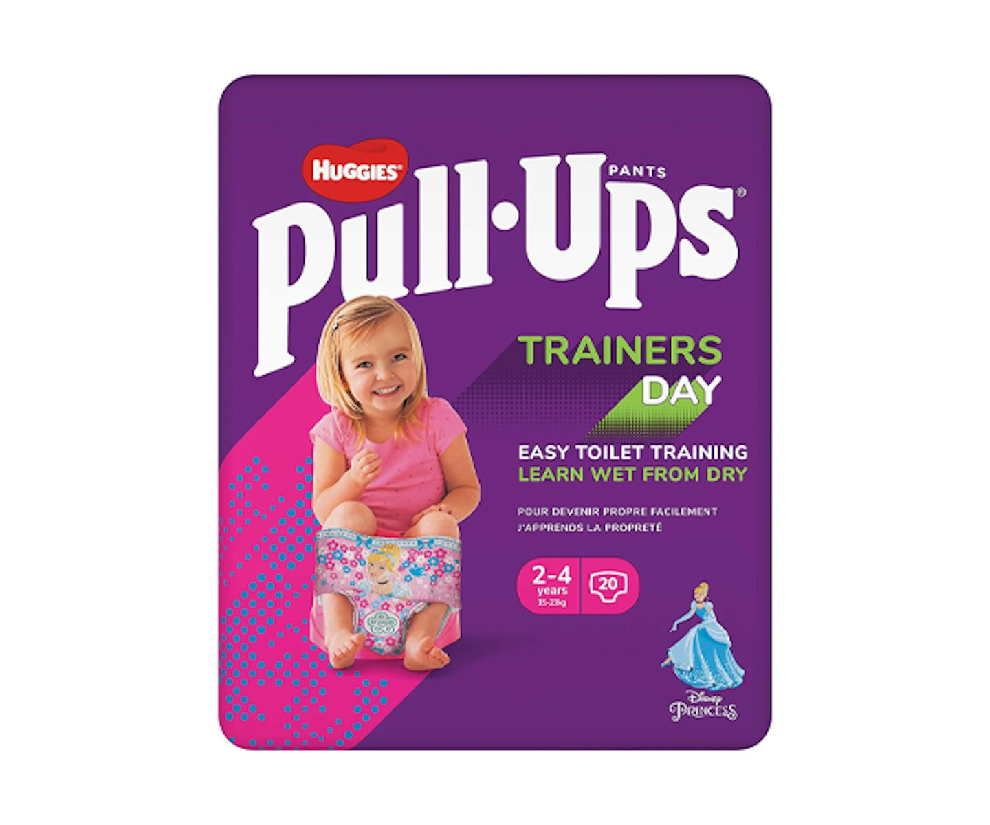 HUGGIES Pull-Ups Trainers Day Time, Girl, Size 2-4 Years, Pack of 20 Training Pants