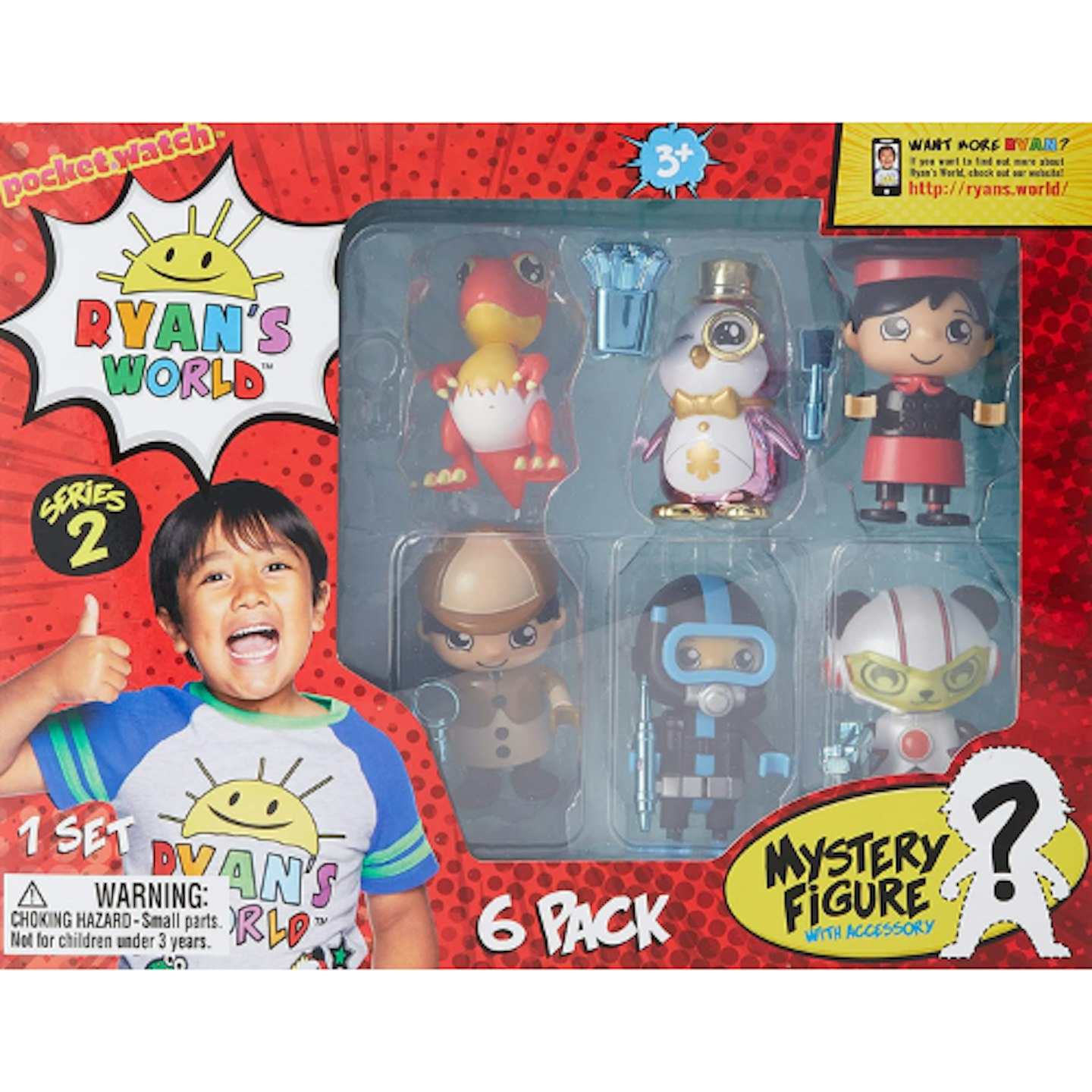 Ryan's World 6 Pack Collectible Mystery Figure Set