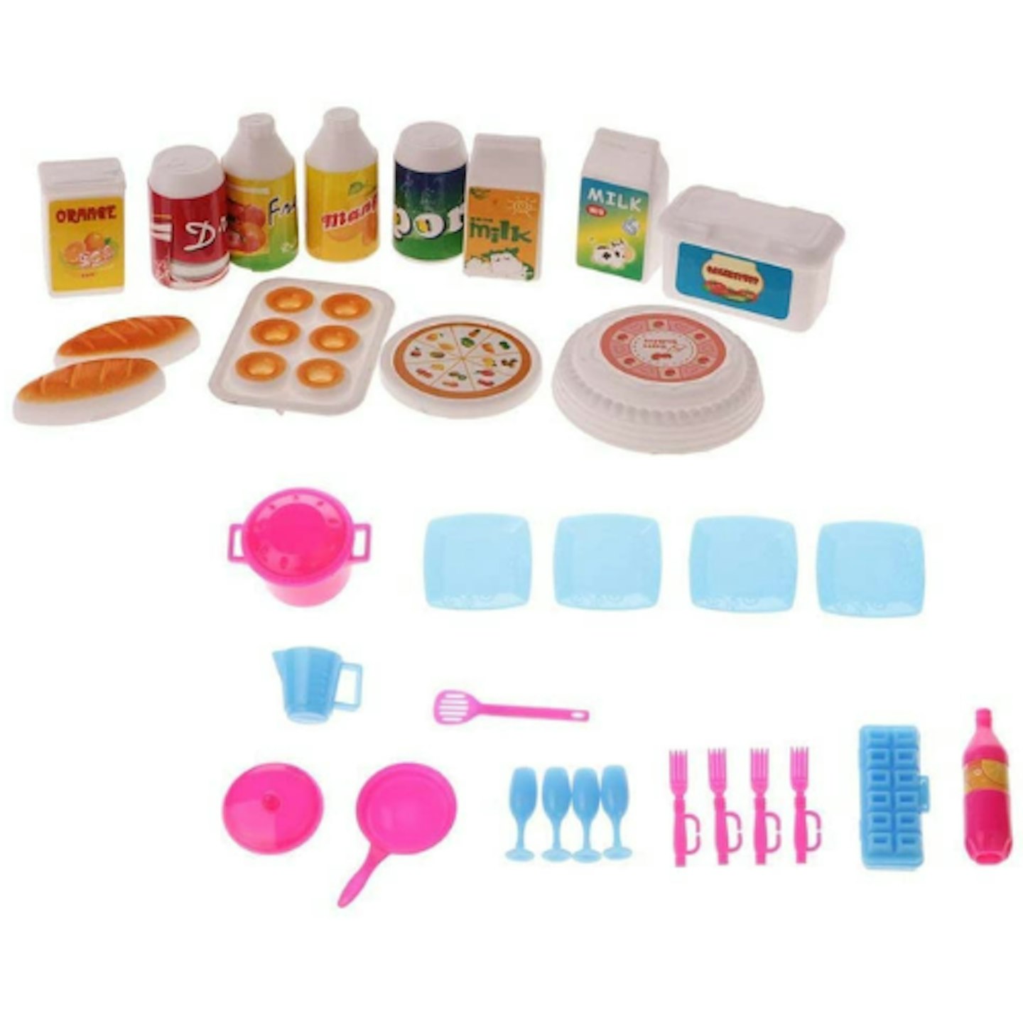 SGerste Dollhouse Miniature Kitchen Accessories Food & Tableware Set 