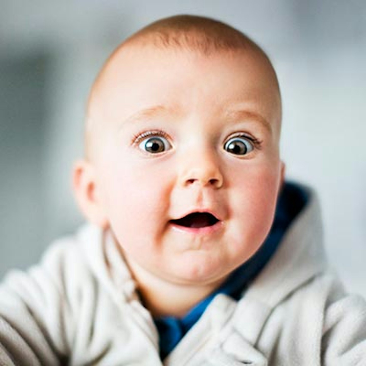 baby looking shocked