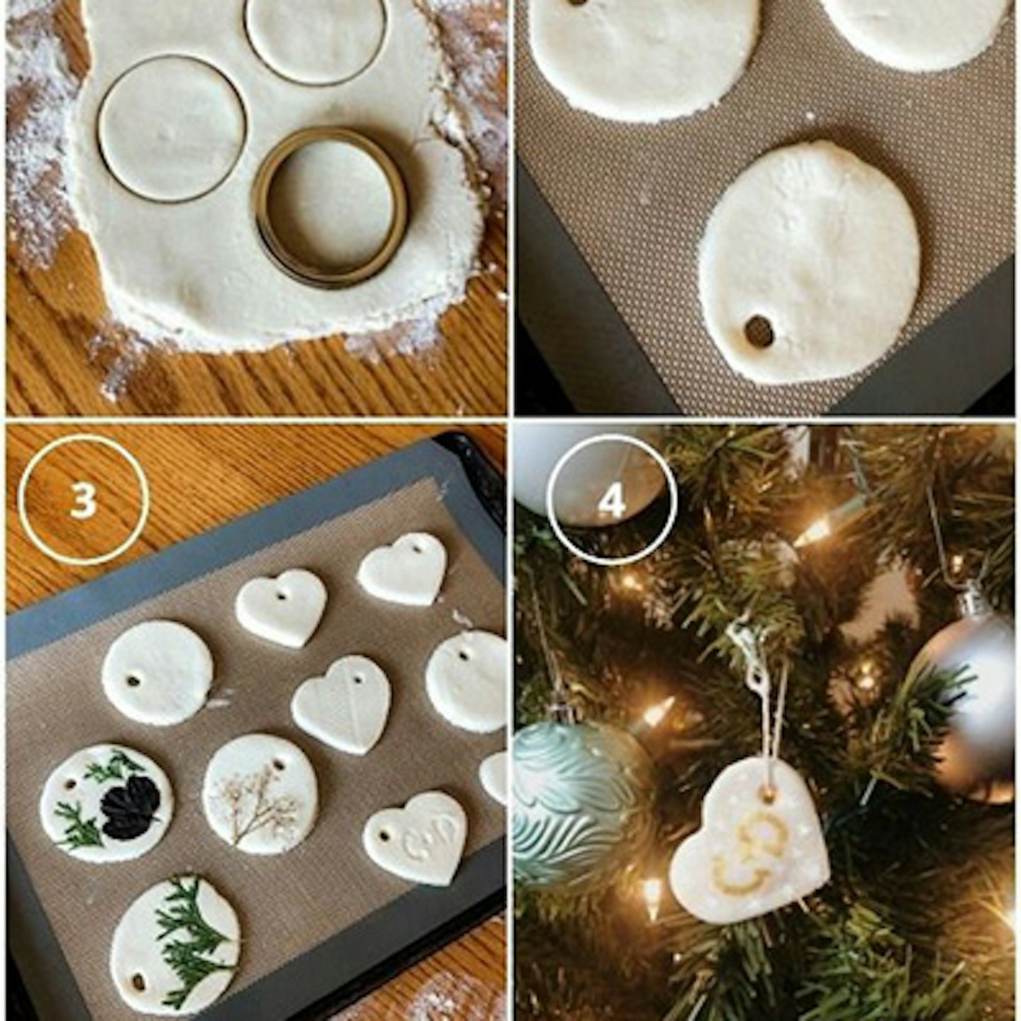Salt dough hanging ornament for Christmas tree