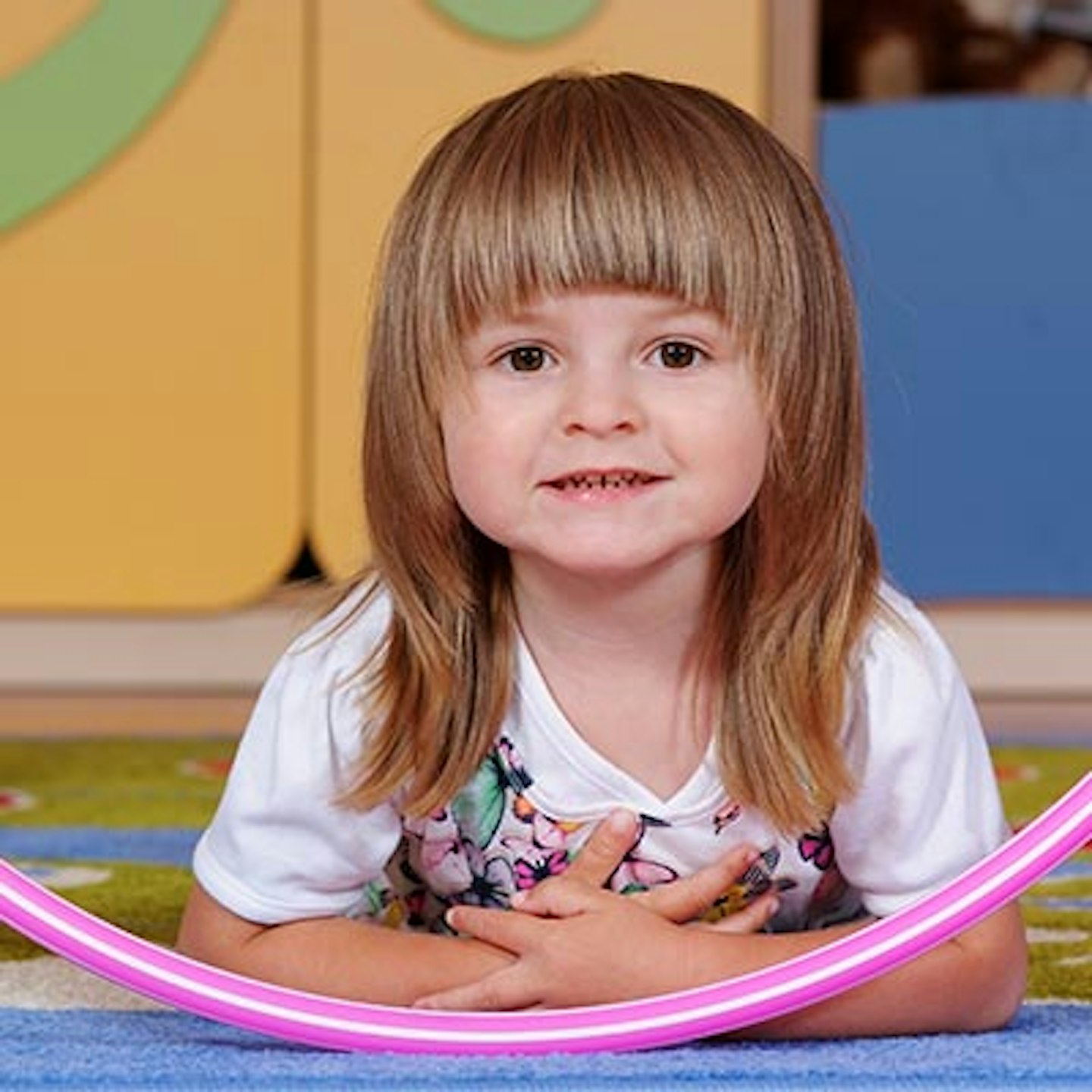 toddler and hoola hoop