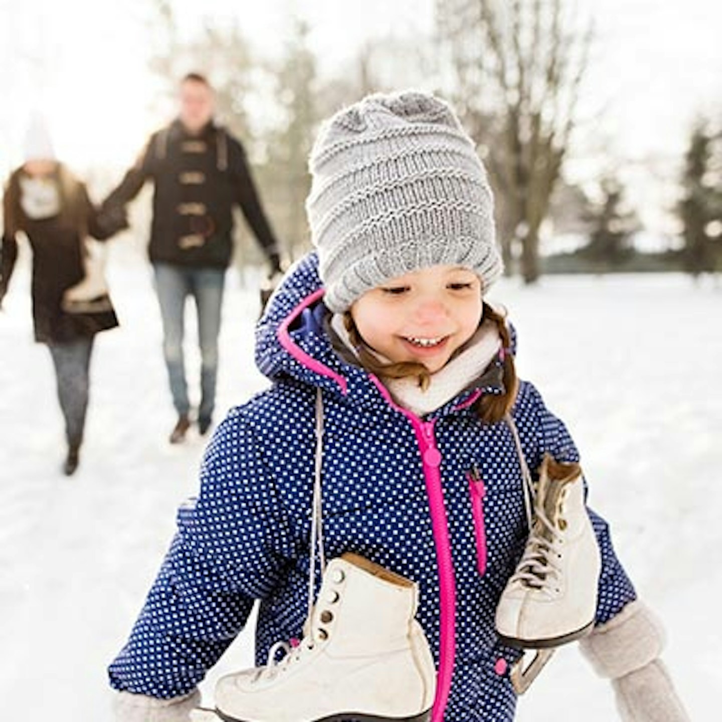 family winter walk