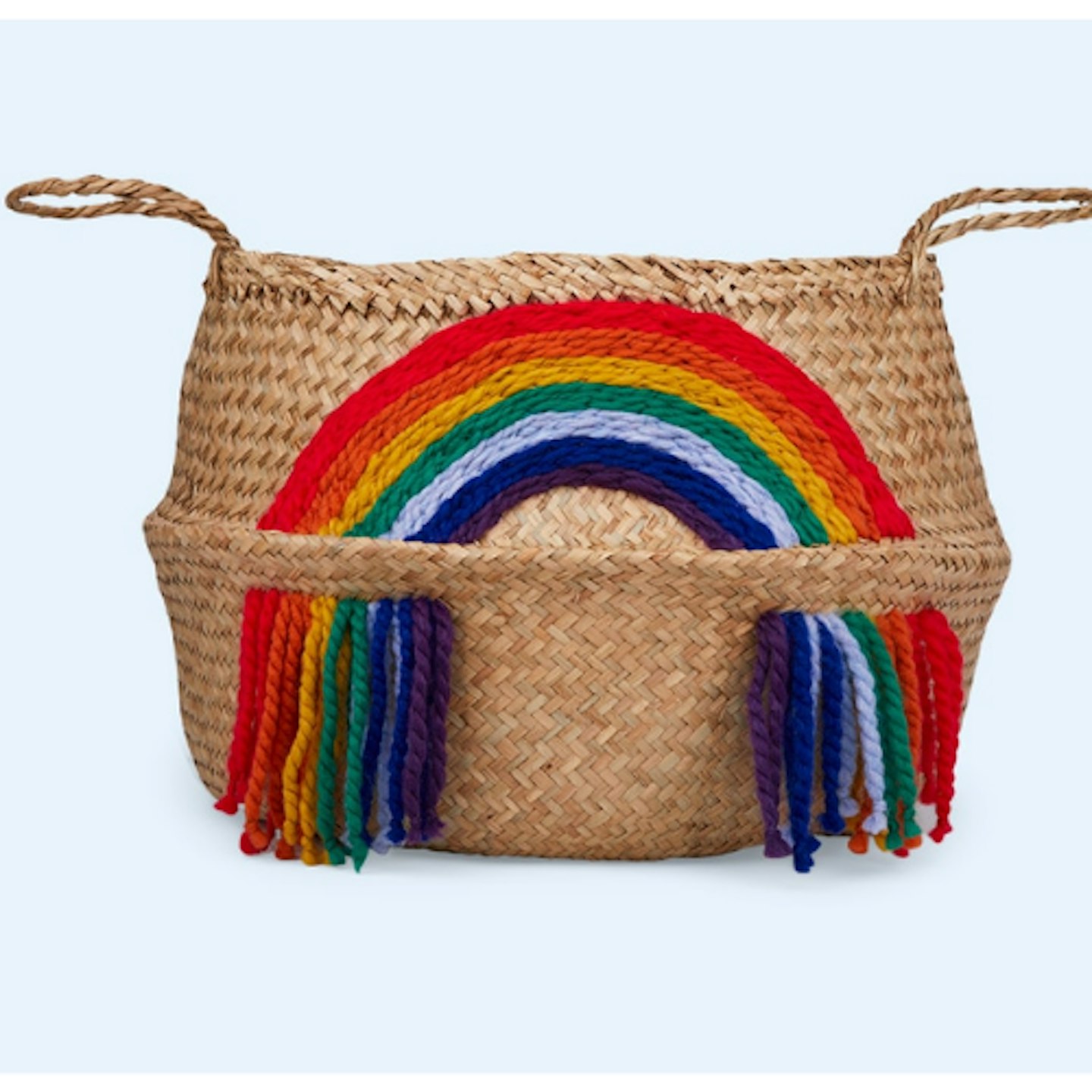 Bellybambino Extra Large Vivid Tassel Rainbow Basket