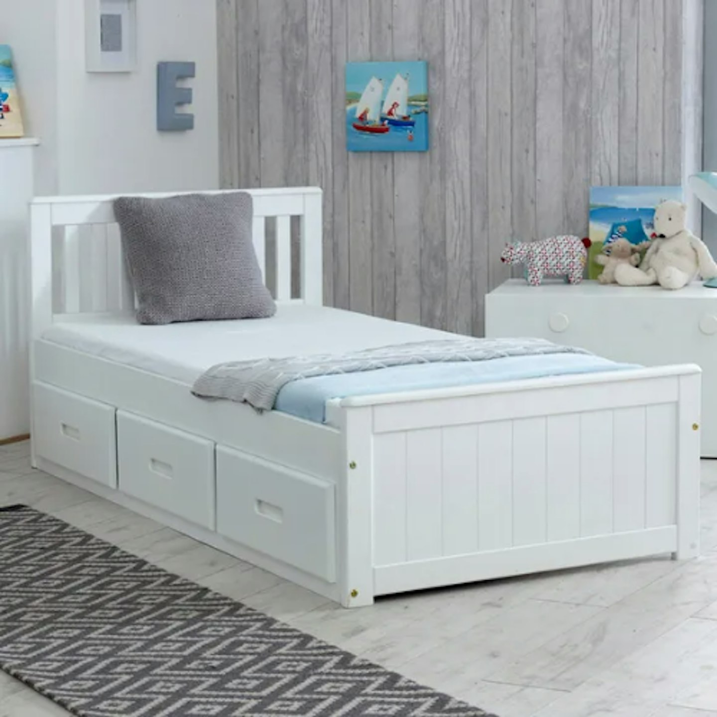 Dunelm Mission White Storage Bed