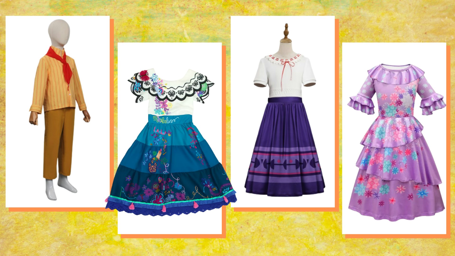 Disney Encanto Movie Isabela Dress Costume For Girls- Fits Sizes 4