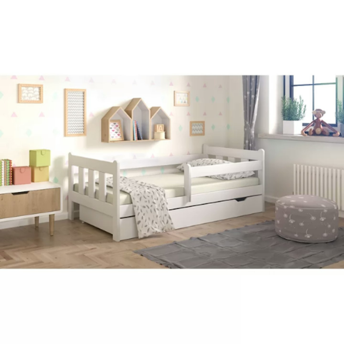 Solid Wood Toddler Bed by Nordville