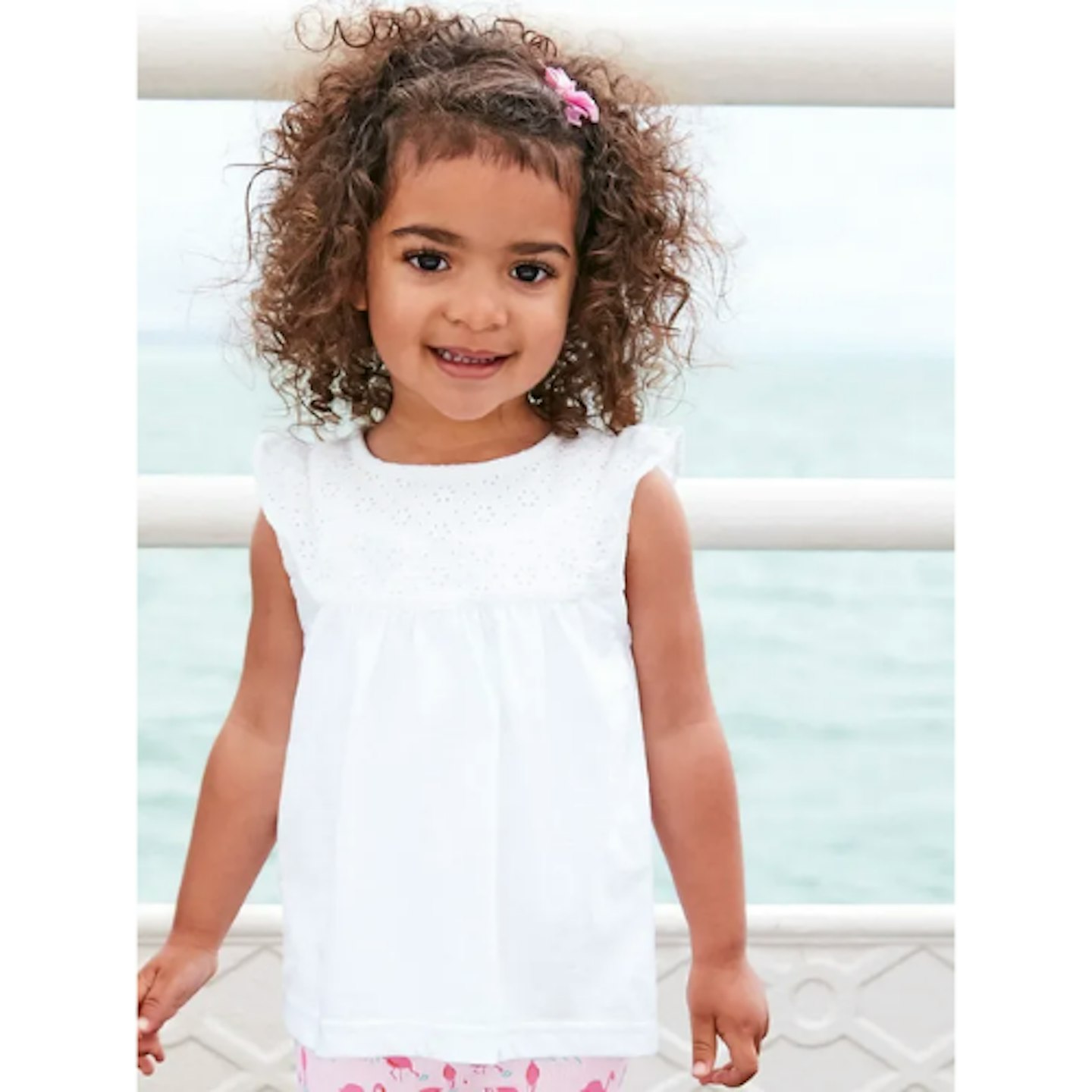 JoJo Maman Bebe Girls' Pretty Embroidered Top