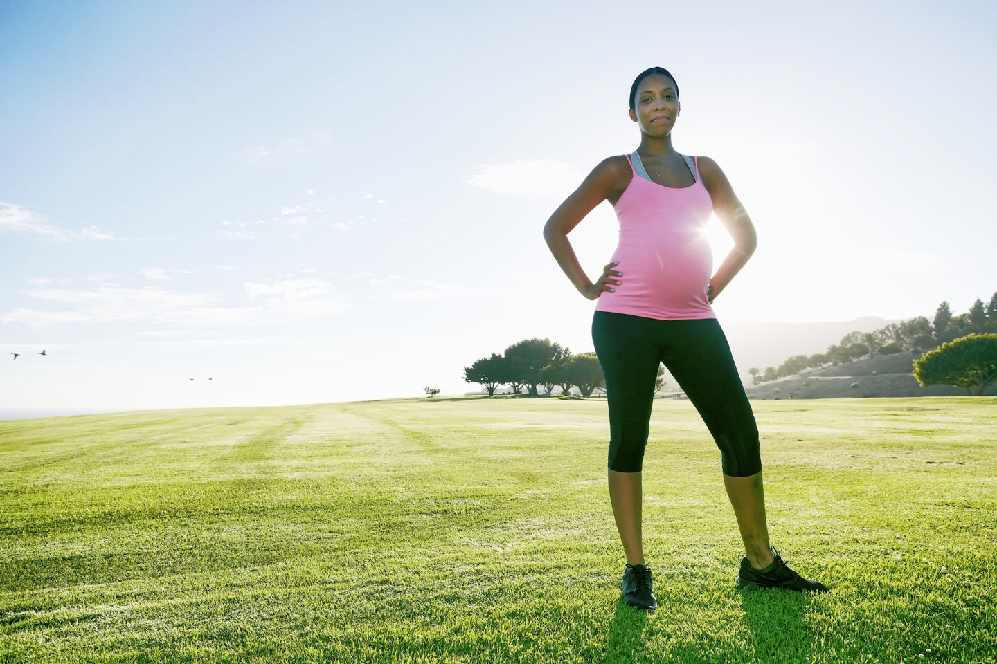 pregnant woman in park