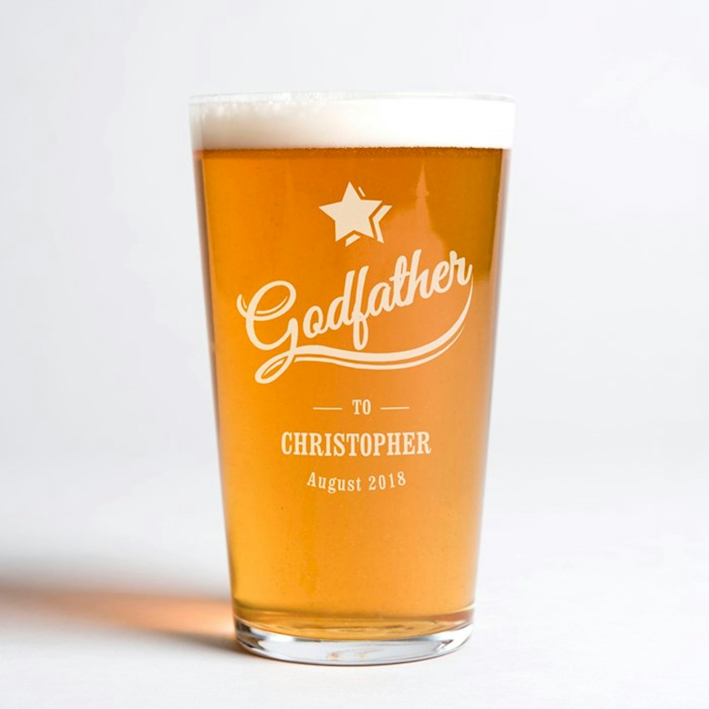Best gifts for godparents Personalised Pint Glass