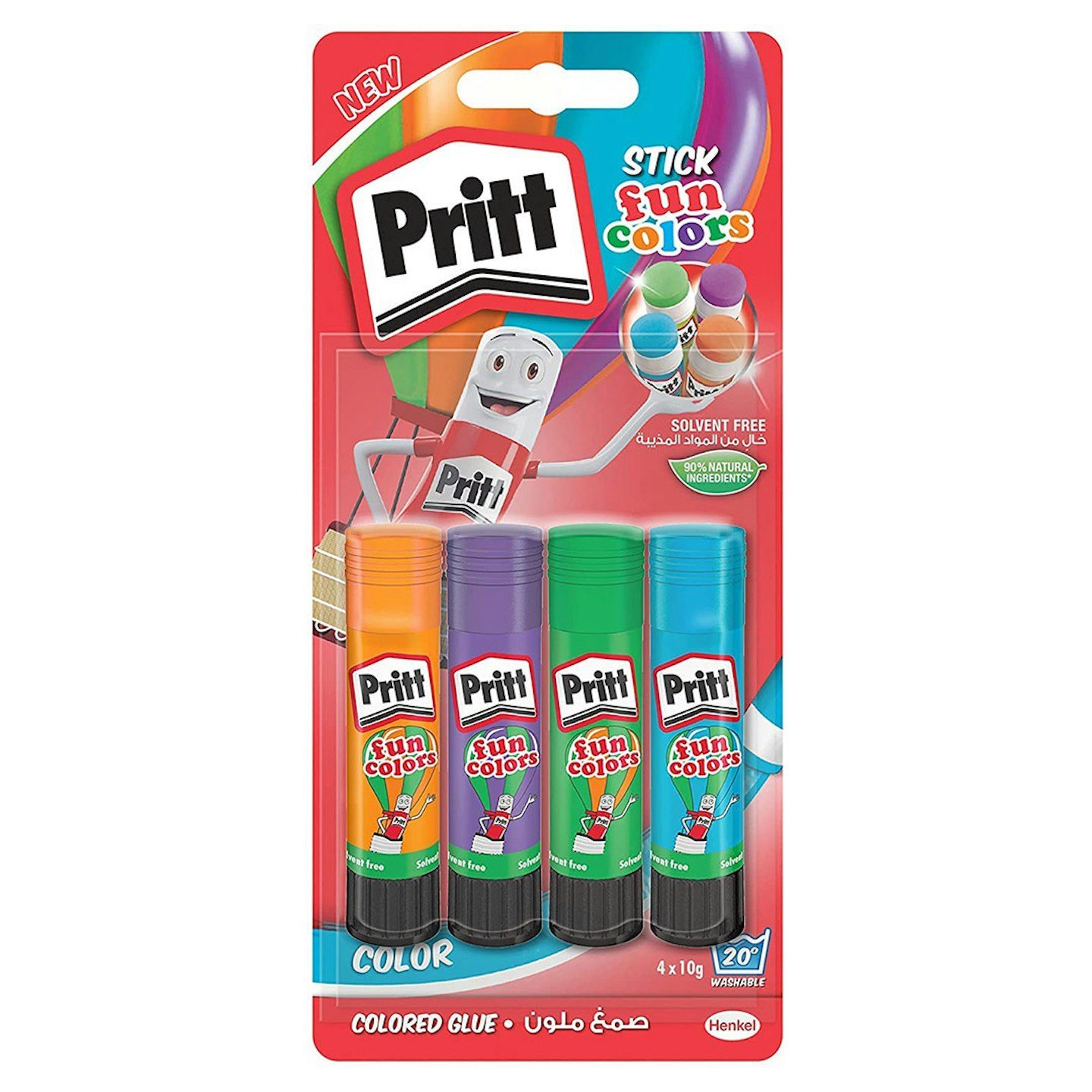 Pritt Rainbow Coloured Glue Sticks