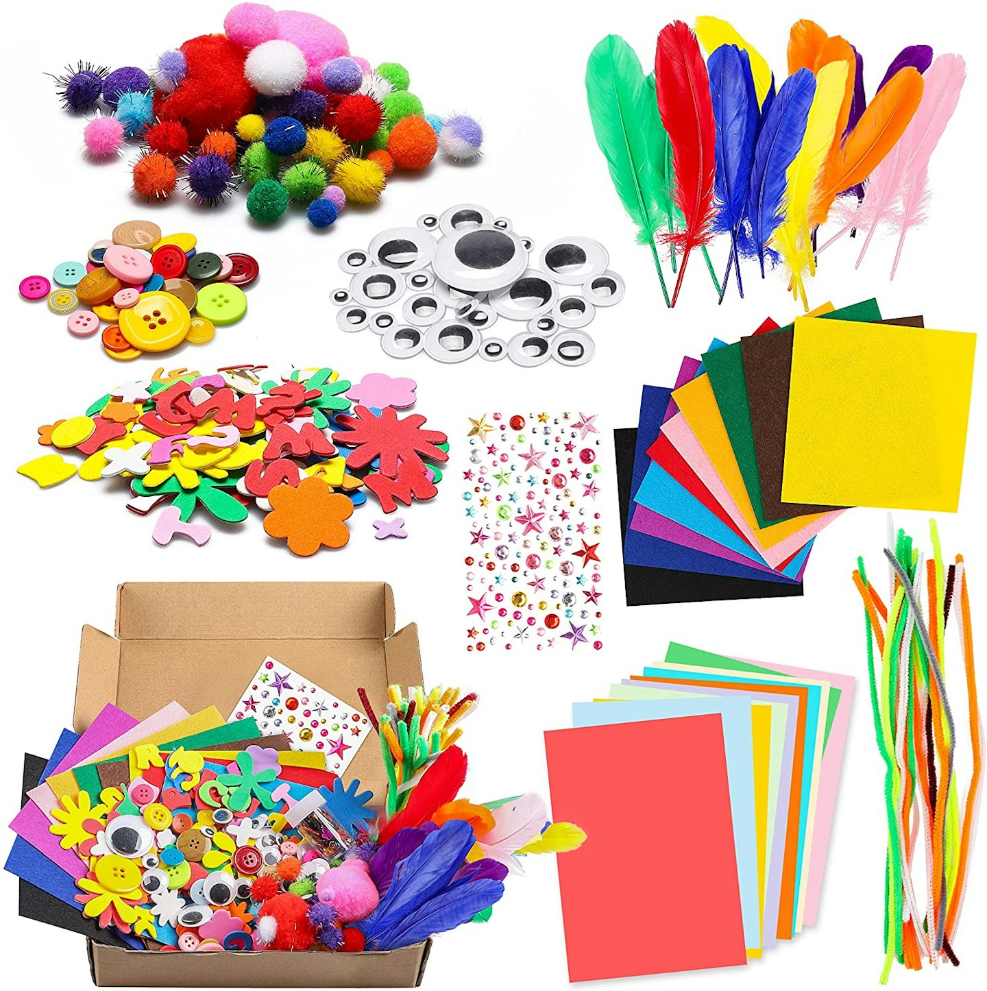 WATINC 1000Pcs DIY Art Craft