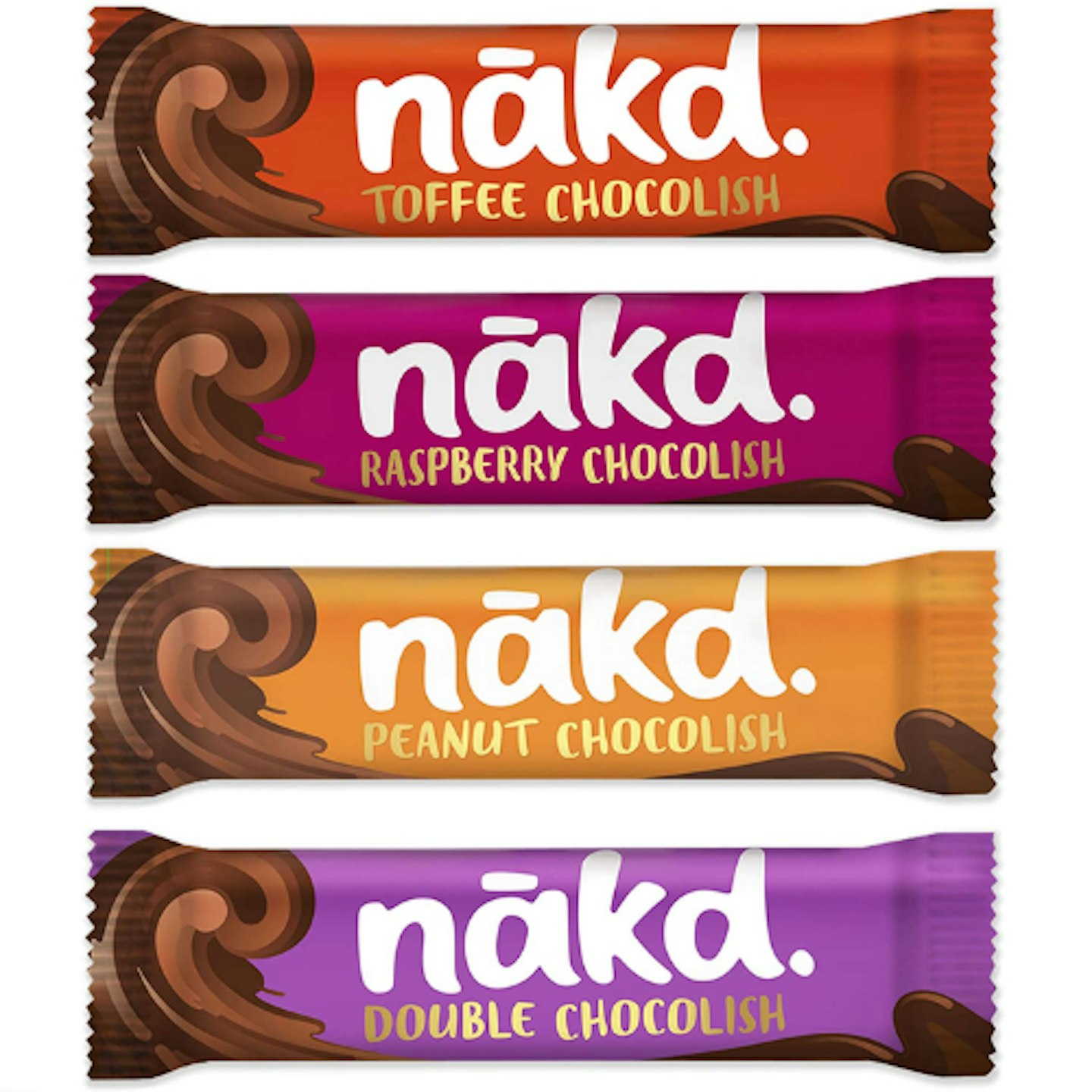 Nakd Drizzled Chocolish Mixed Case Selection - Case of 24 Bars