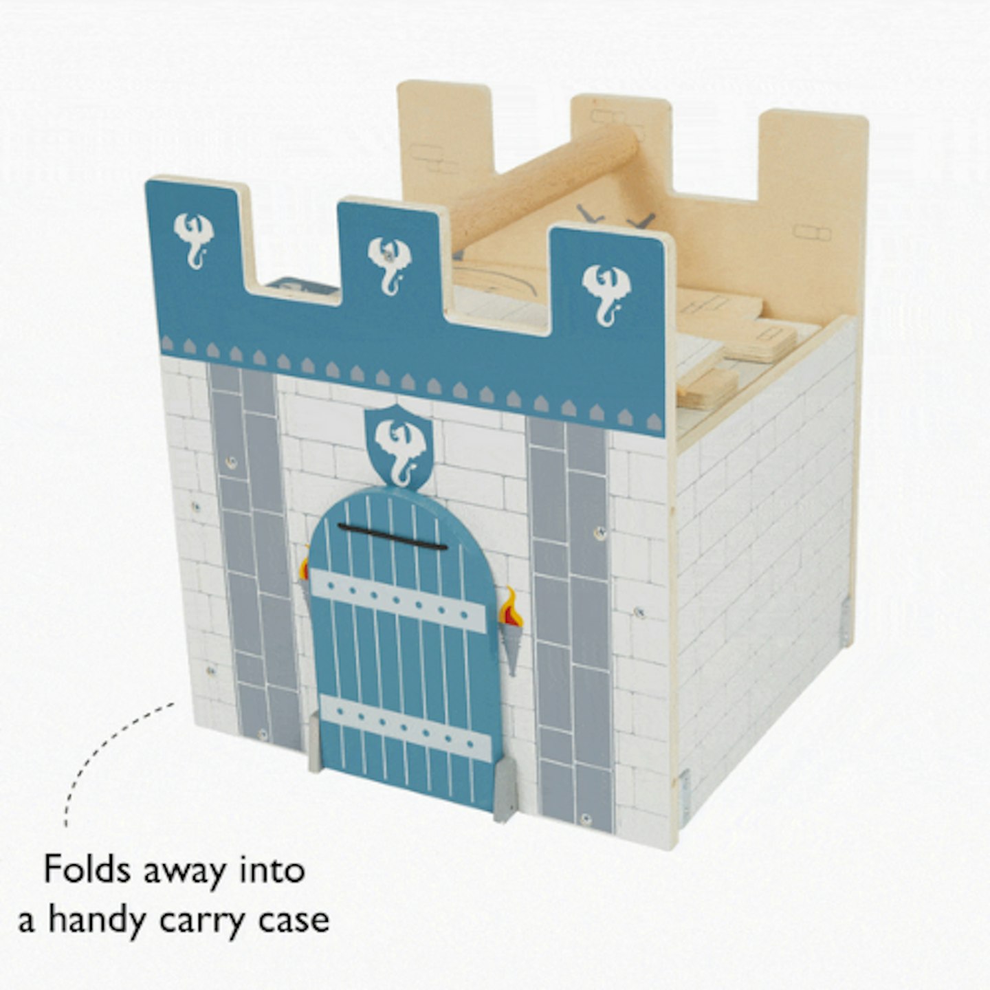 Play & Store Wooden Toy Castle