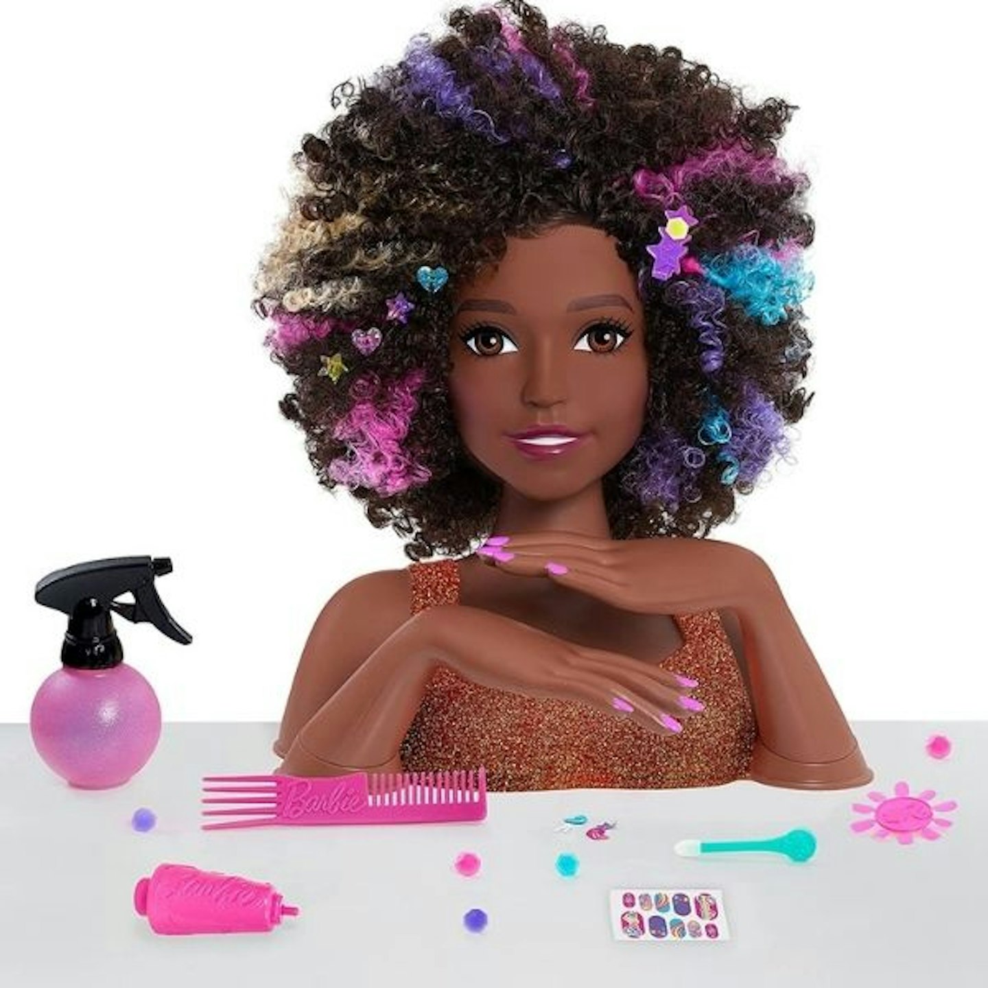 Barbie afro styling head