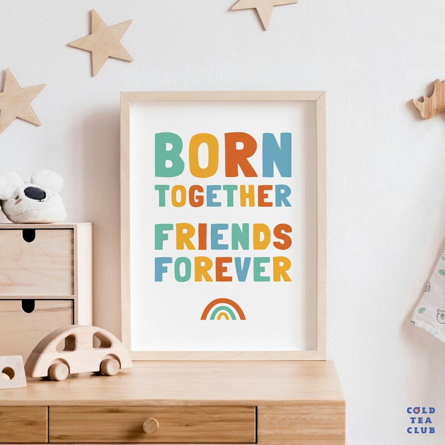 twin nursery ideas, inspiration for nurseries, twins - best friends forever print