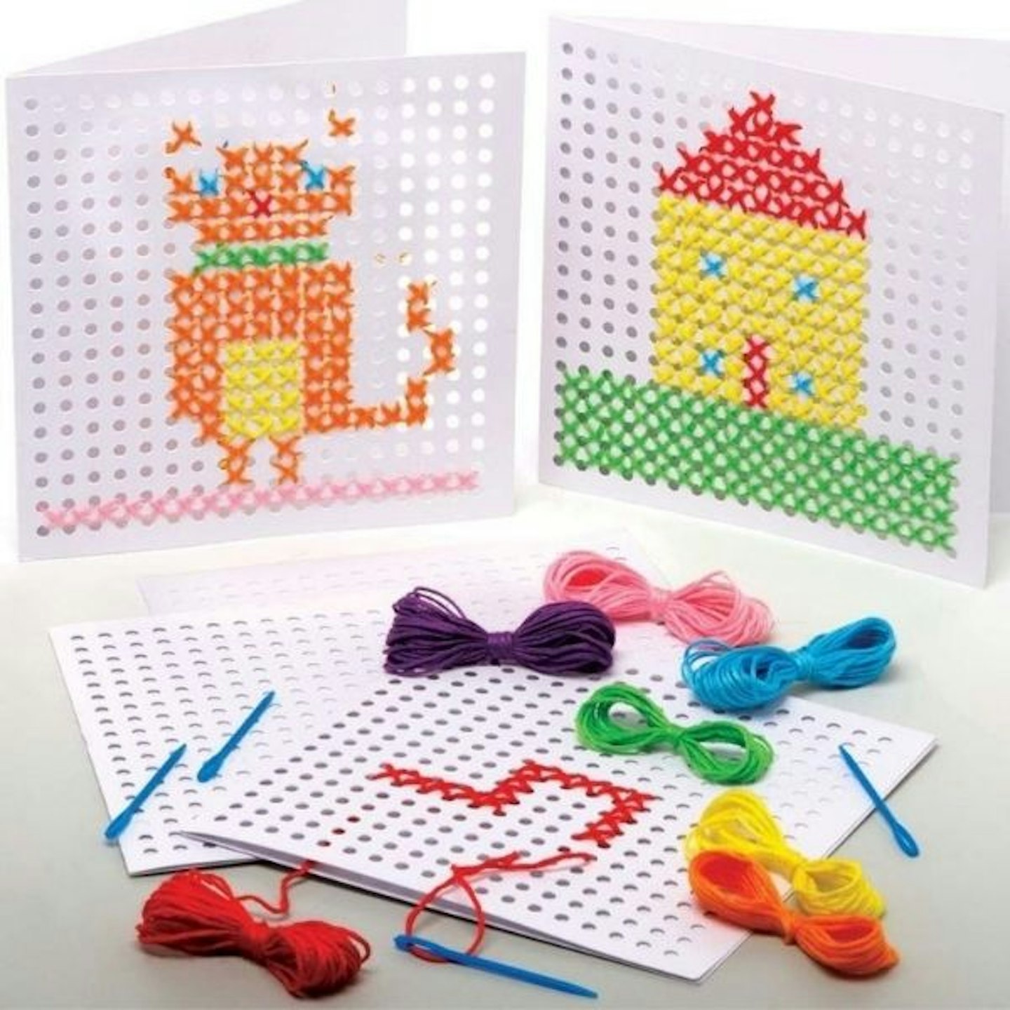Cross stitch kit - Rainbow cross stitch kit - kids cross stitch kit - DIY  beginners cross stitch kit - Gift for Teacher - Paper Free Version
