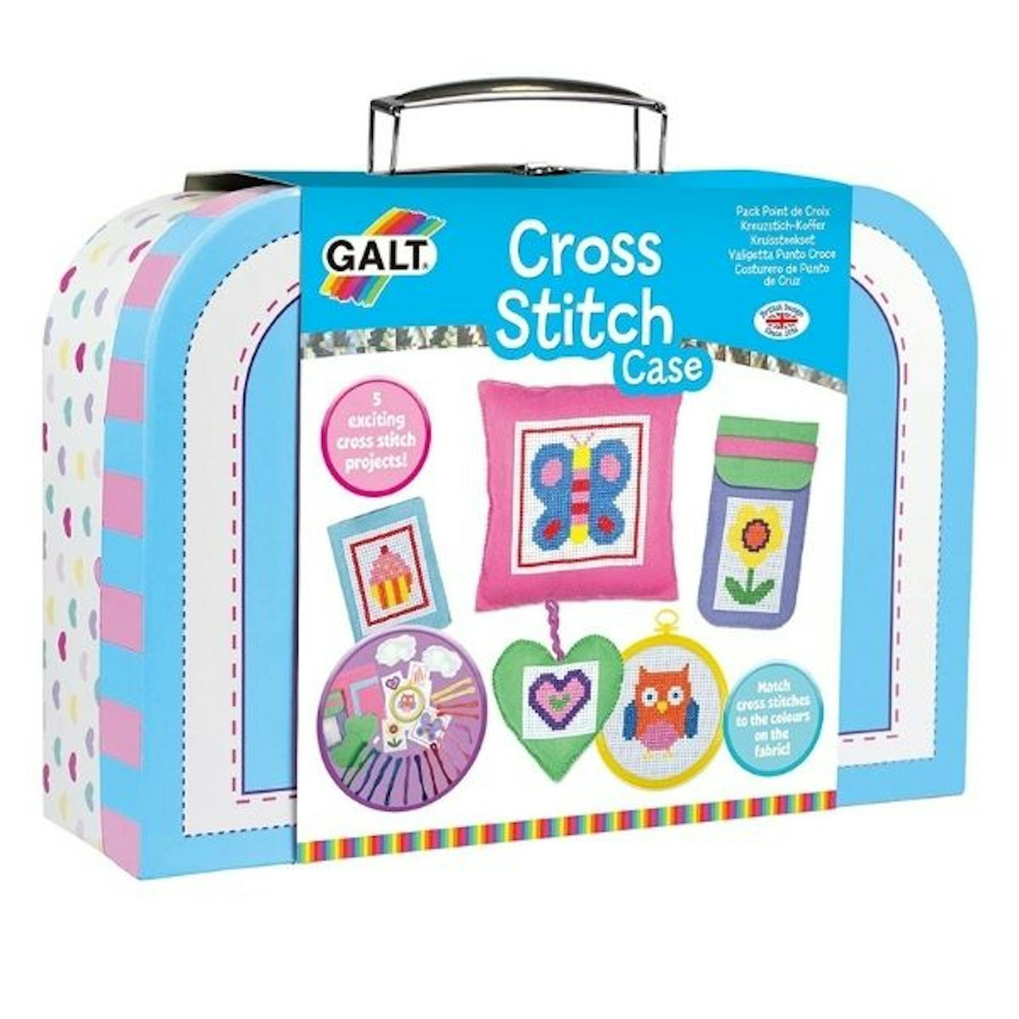 1 NIP Novelty Creative Kids Cross Stitch Kit Fun Kit 6+ Ages Multi-Colored  Heart